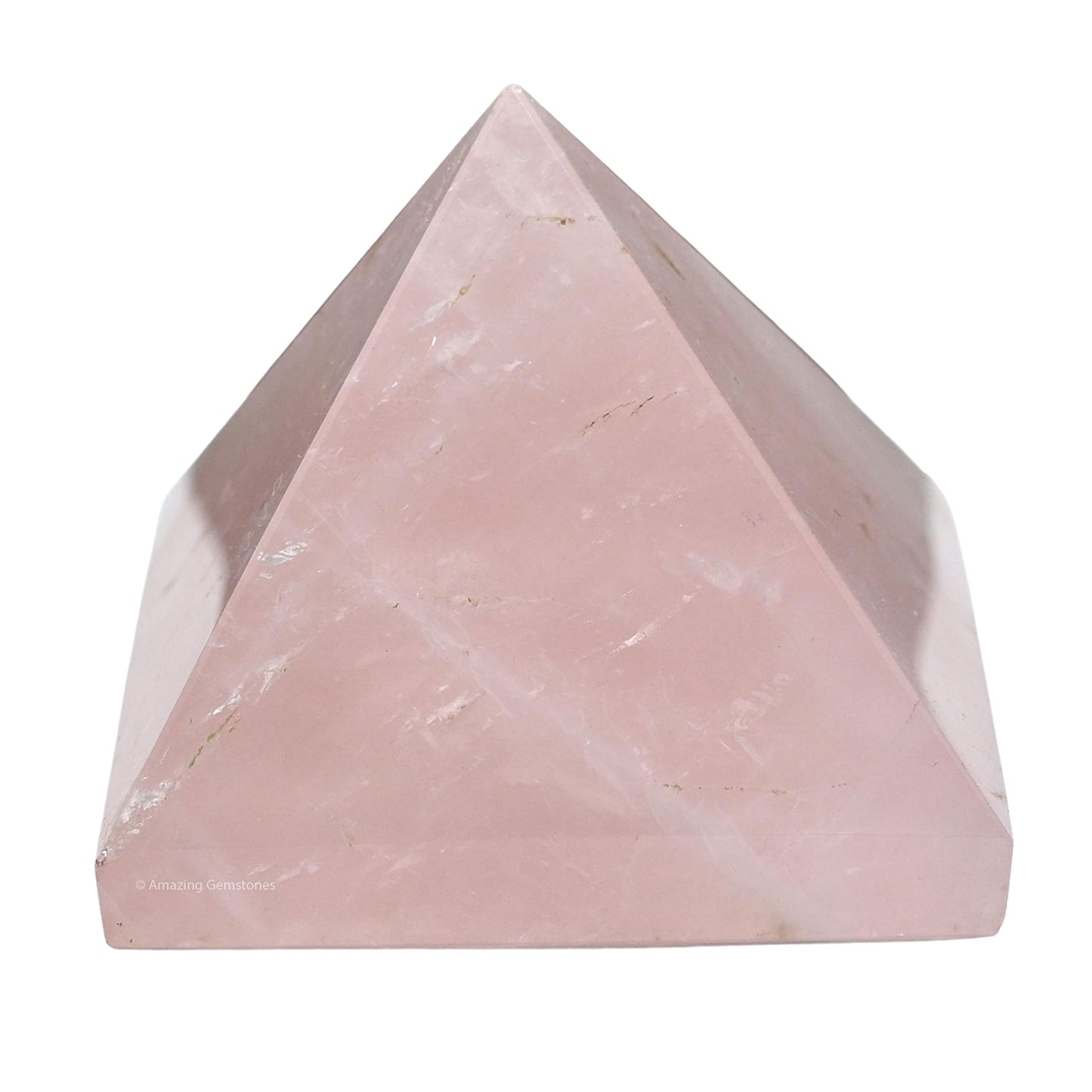Amazing Gemstone Star Rose Quartz Pyramid Crystal Healing Stones - 2" Great Pyramid Figurine of Natural Stone Pyramid for Meditation, Reiki, Chakra Balancing and Crystal Pyramids Grid