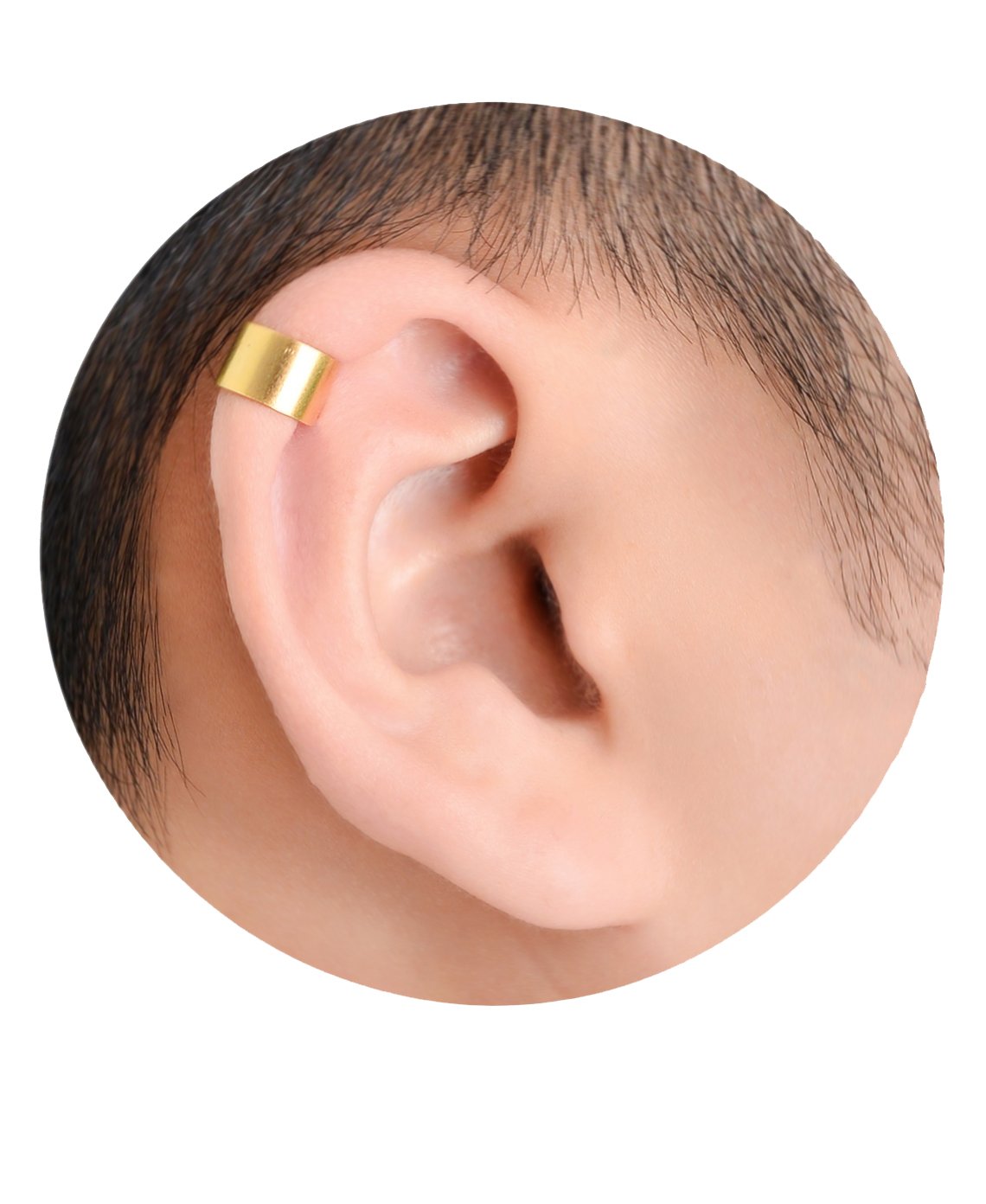 Tornito 4-10 Pairs Stainless Steel Ear Cuff Helix Cartilage Clip On Wrap Earrings Fake Nose Ring Non-Piercing Adjustable (A3: 10 Pairs)