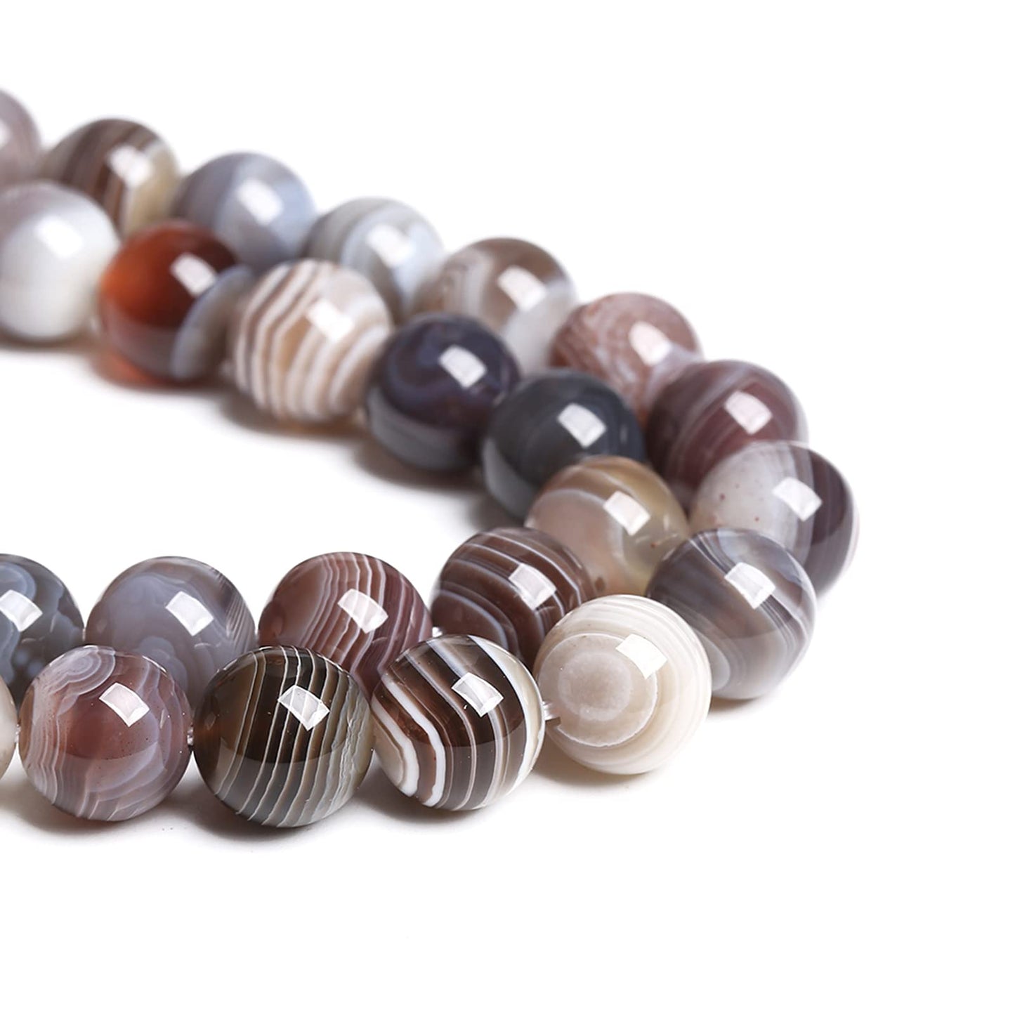 6MM 60PCS Natural Gemstone Stone Botswana Sardonyx Agate Beads for Jewelry Making DIY Bracelet