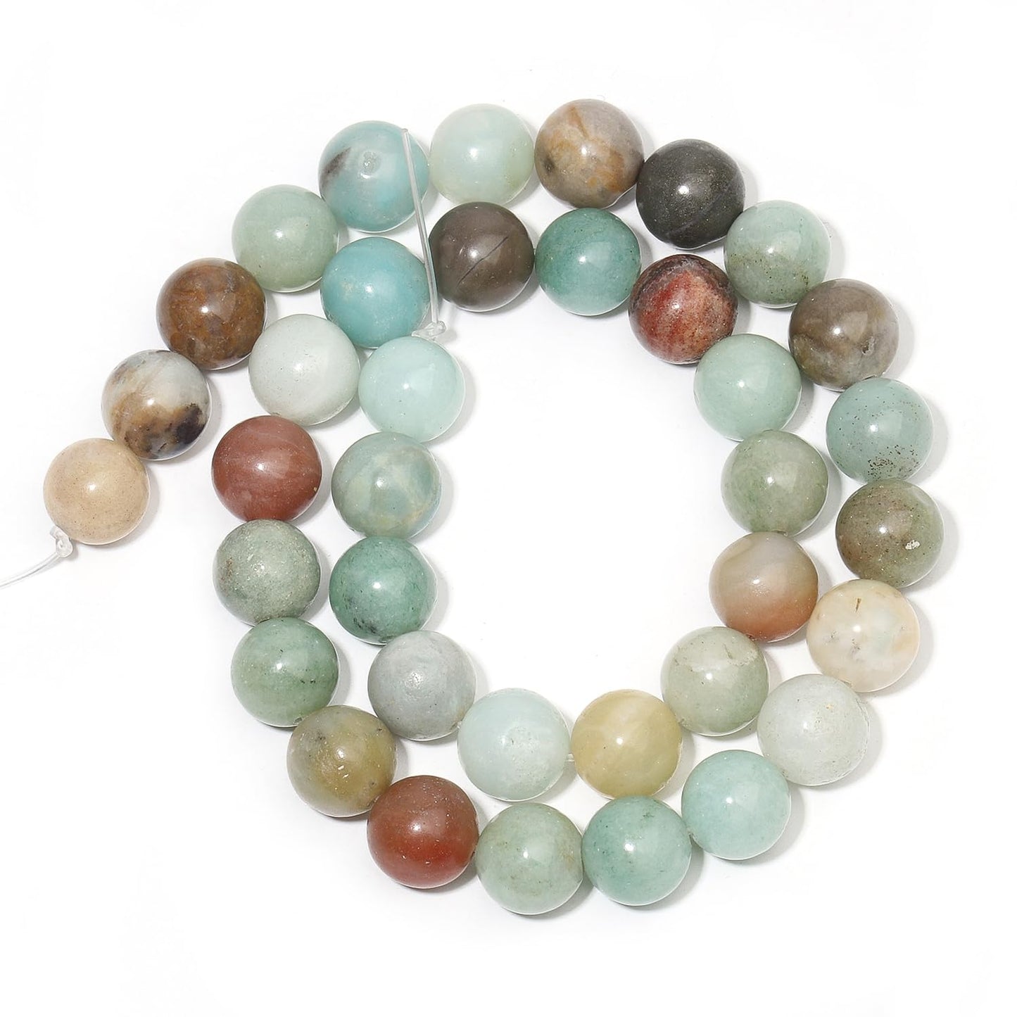 45pcs 8mm Natural Stone Beads Amazonite Beads Crystal Gemstone for Jewelry Making, DIY Bracelet Necklace