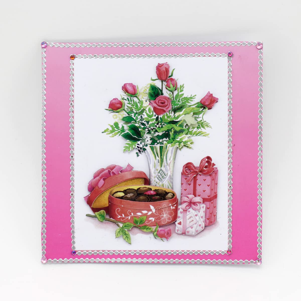 Katy Sue Designs Birthday Cake & Flowers 3D Die-Cut Decoupage Sheets for Card Making. A Pack of 12 Sheets of Birthday & Floral-Themed Die Cuts for Card Making Supplies & Scrapbooking