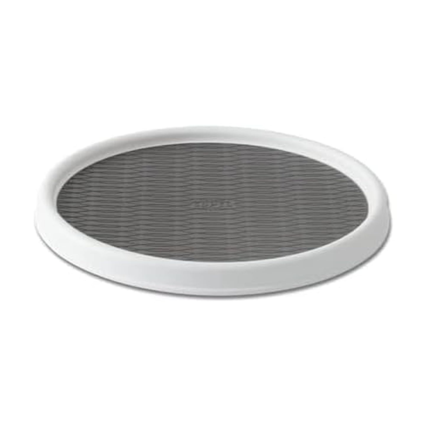 Copco Basics Non-Skid Pantry Cabinet Lazy Susan Turntable, 12-Inch, White/Gray, 1 Count (Pack of 1)