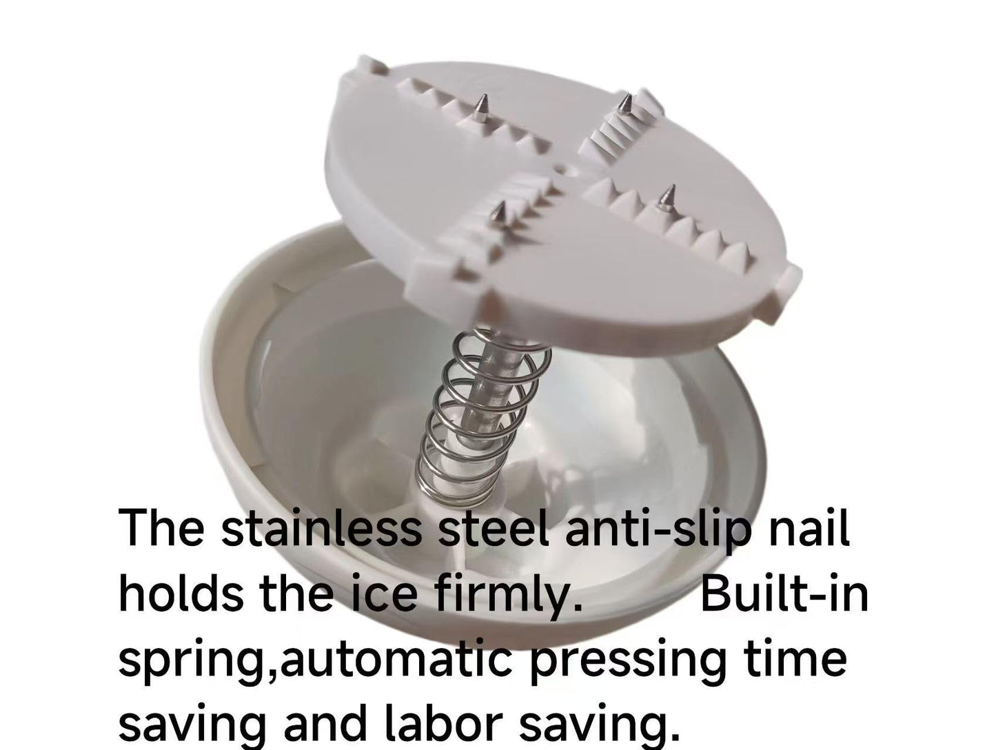 Jmwewowi Manual Ice Crusher, Portable Hand Crank Ice Grinder with Storage Container, White