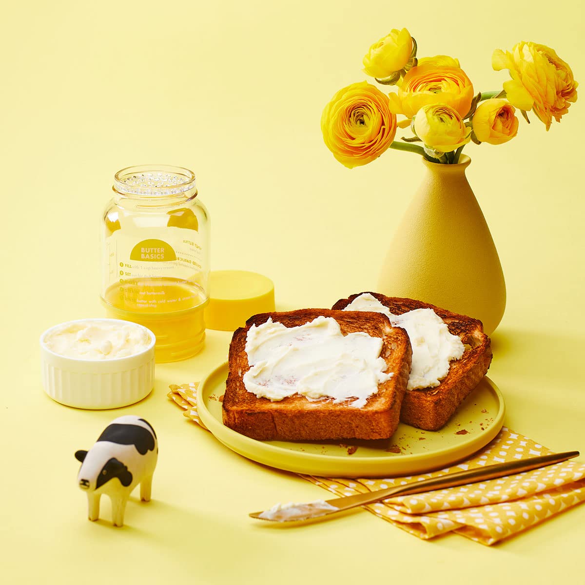 Chef'n 102-567-017 Buttercup Butter Maker, One Size, Lemon/Meringue