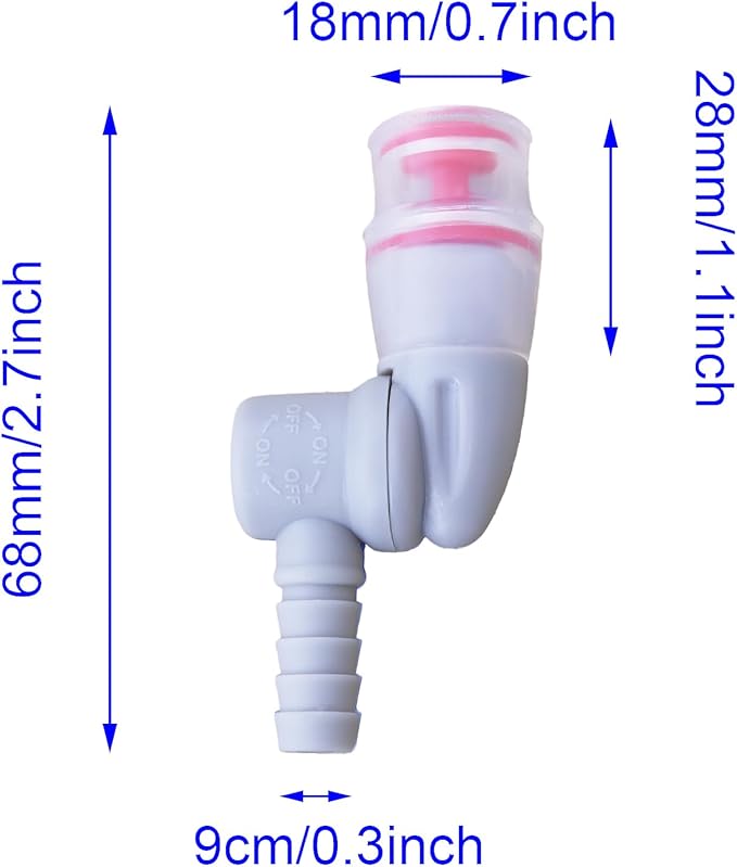 Hydration Bladder Bite Valve Replacement Mouthpiece Fit for Any Water Backpack and Most Brands, with Manual Switch Valve