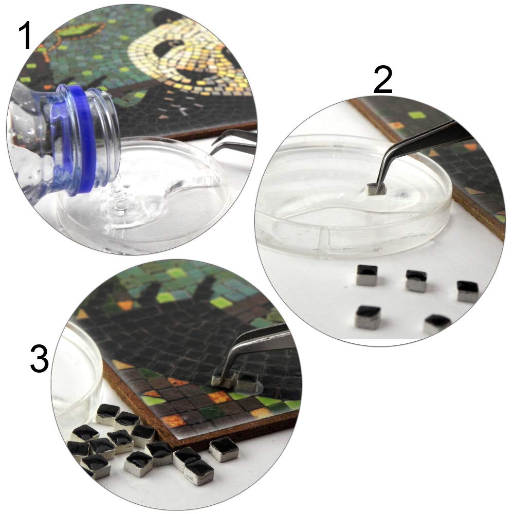 Handmade Mosaics Made Easy with Our Adult Mosaic Craft Kit, Square 7inch (20cm) Dolphin