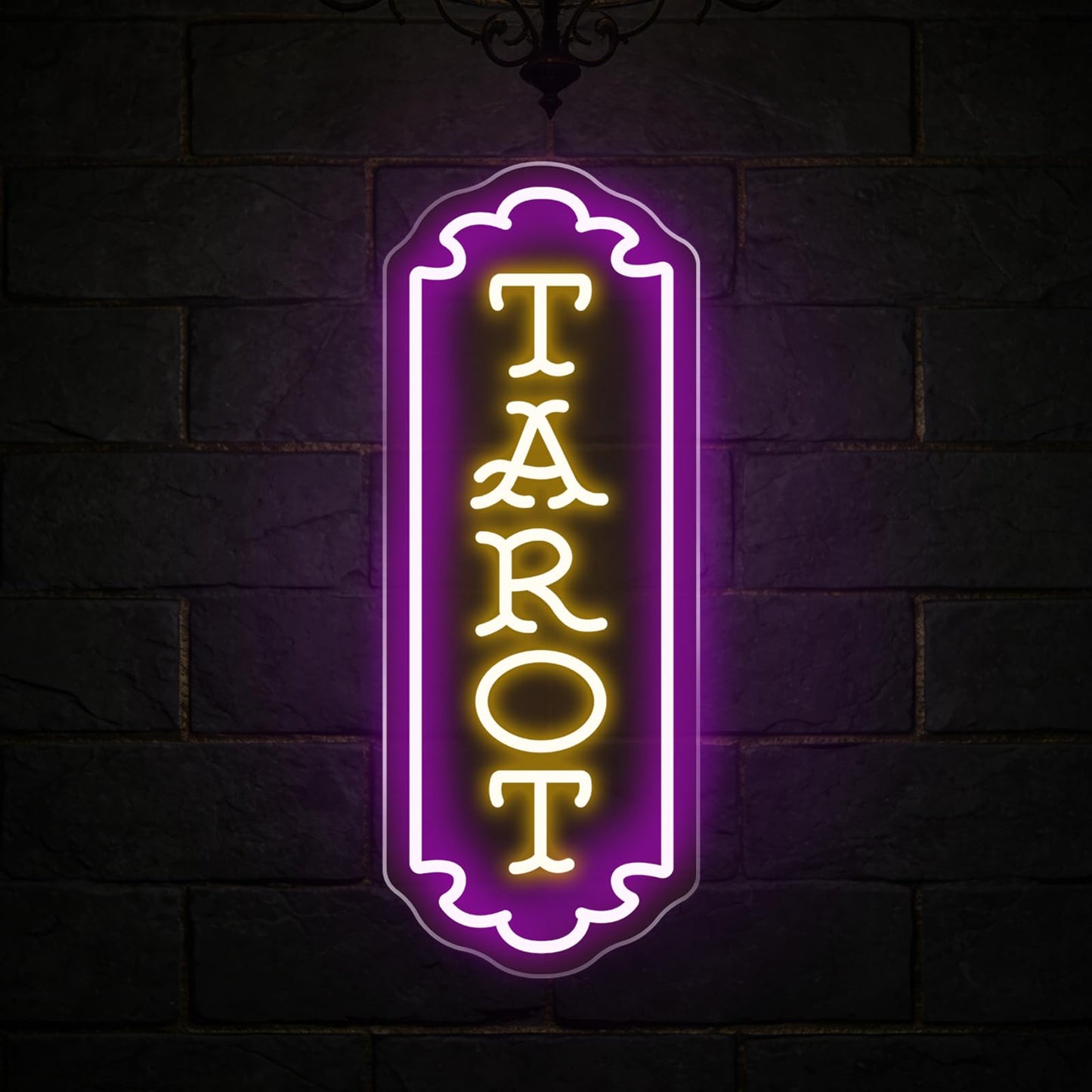 Tarot Neon Sign - 5-Level Dimmable USB Tarot Wall Decor & Psychic Decor, Perfect Mystical Neon Wall Art for Spiritual Spaces, Shops, Bedrooms, Living Room, Game Room