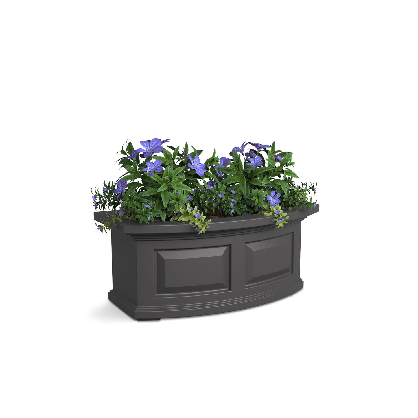 Mayne Nantucket 2-Foot Window Box – Self-Watering, Weather-Resistant Planter for Flowers – Durable Design for Outdoor Use, Perfect for Windows