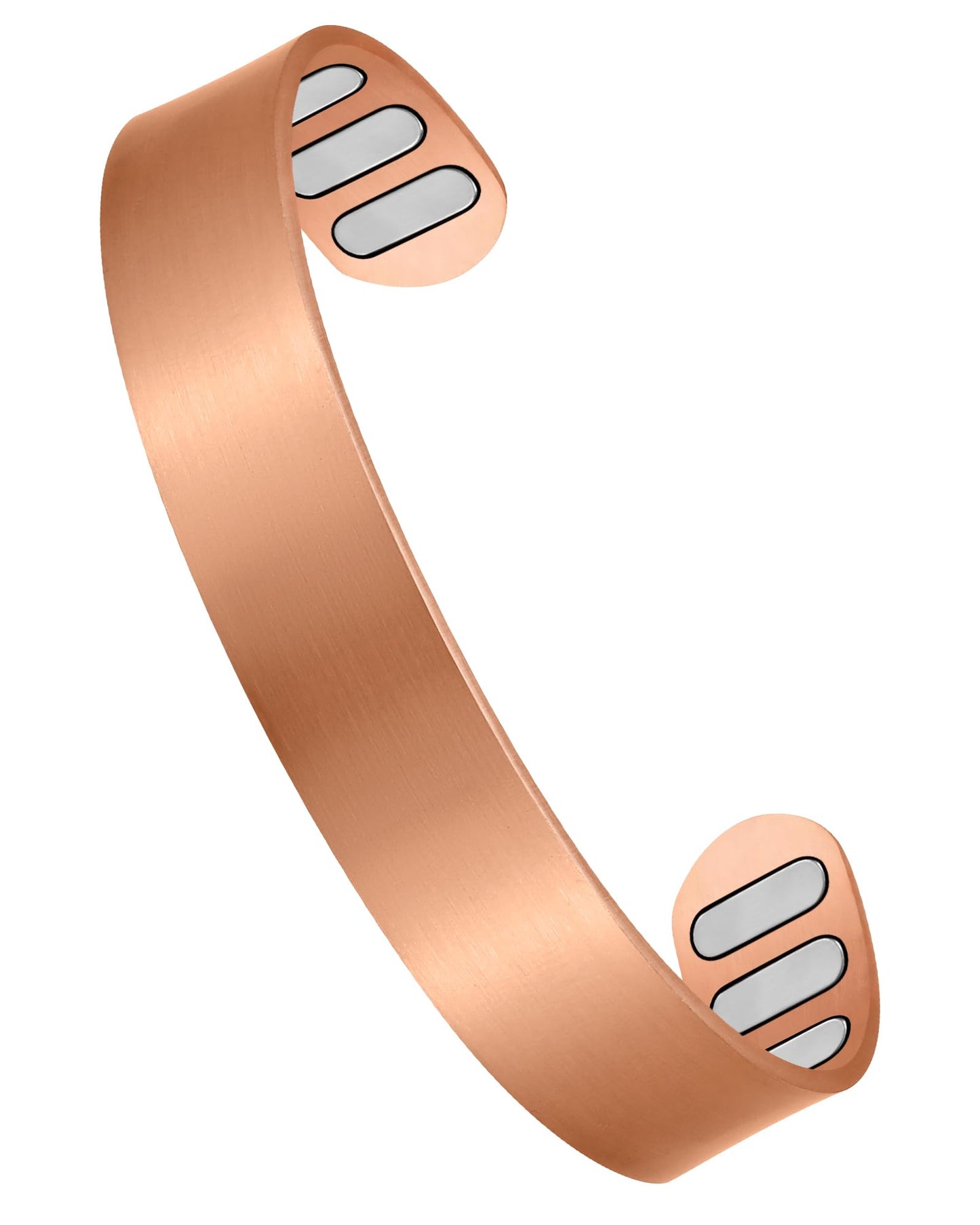 Jecanori Pure Copper Magnetic Bracelets for Men and Women–Upgraded Oval Magnets-Adjustable Cuff Bangles