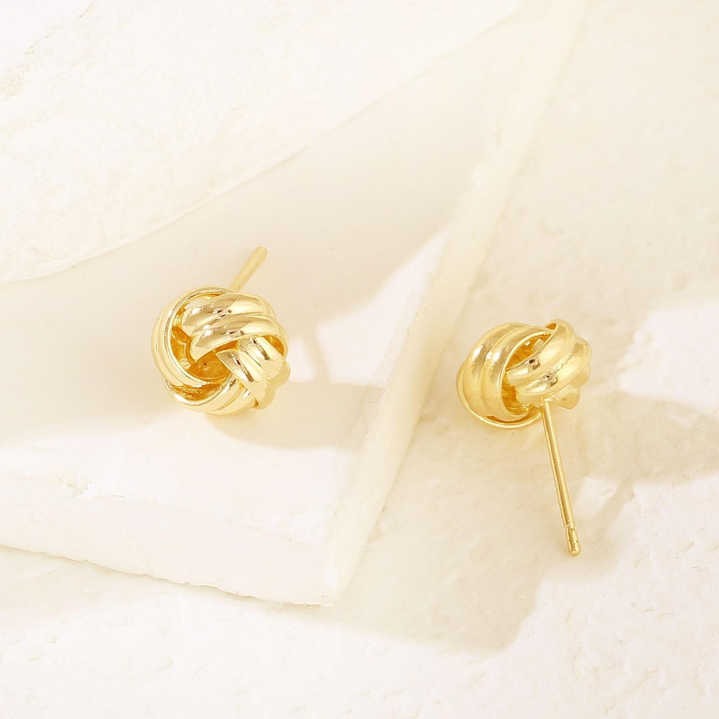 14K Gold Earrings Studs for Womens Small Gold Knot Earring Twisted Love Knot Earrings Golden Jewelry
