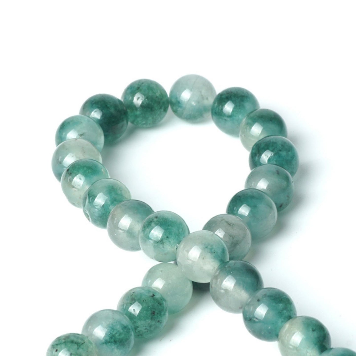 100Pcs Natural Stone 6mm Green Jasper Round Loose Gemstone Energy Healing Beads Hole Size 1mm DIY Smooth Beads for Bracelet Necklace Earrings Jewelry Making