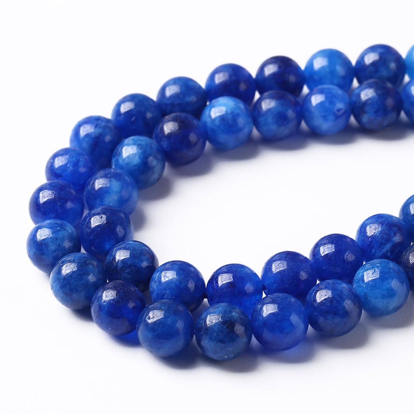8mm 45pcs Kyanite Jade Stone Round Loose Beads for Jewelry Making DIY Bracelet Necklace