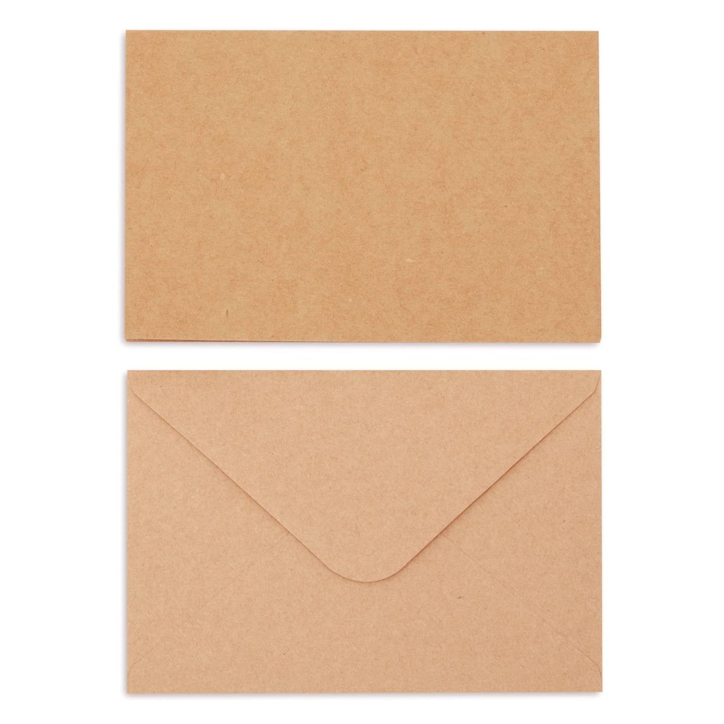 Sustainable Greetings Wedding Card Set - 48 Count, 4 x 6 In Brown Kraft Cardstock - Blank Greeting Notes & Envelopes for DIY Invitations & Birthday Wishes