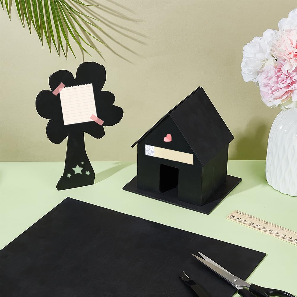 BENECREAT 3 Sheets 3mm Black Foam Boards, 11.8x15.7" Rectangle Foam PVC Sheet Poster Board Mount Board for Mounting, Crafts, Modelling, Art, Display, School Projects