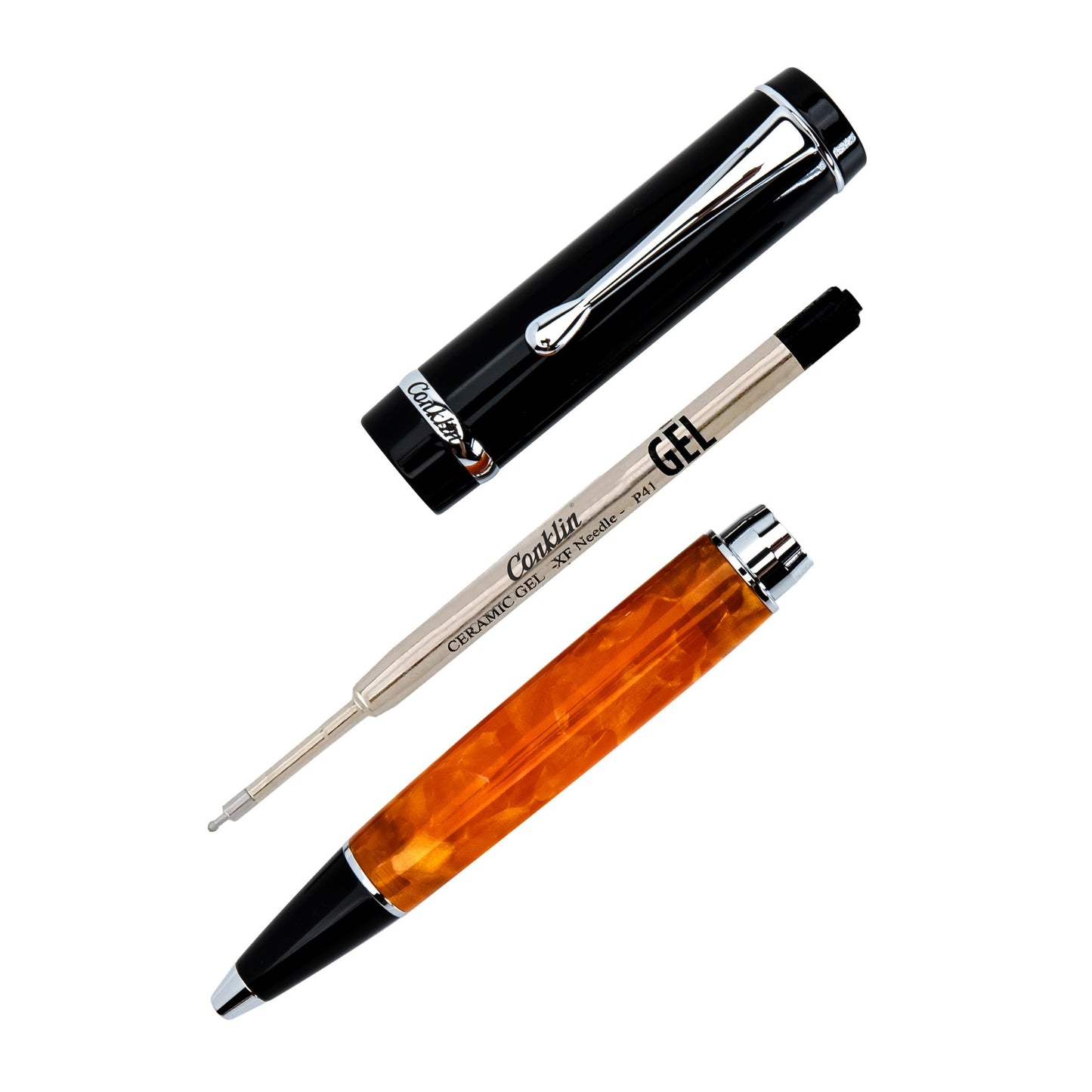 Conklin Duragraph Gel Pen Orange Nights | Luxury Gel Pen with Refillable Ink | Smooth Writing, Premium Quality, Elegant Design