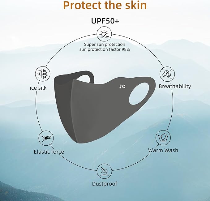 Breathable Washable Reusable Sun Face Mask For Women Men,sunscreen UV Face Shield For Hiking Riding Exercise