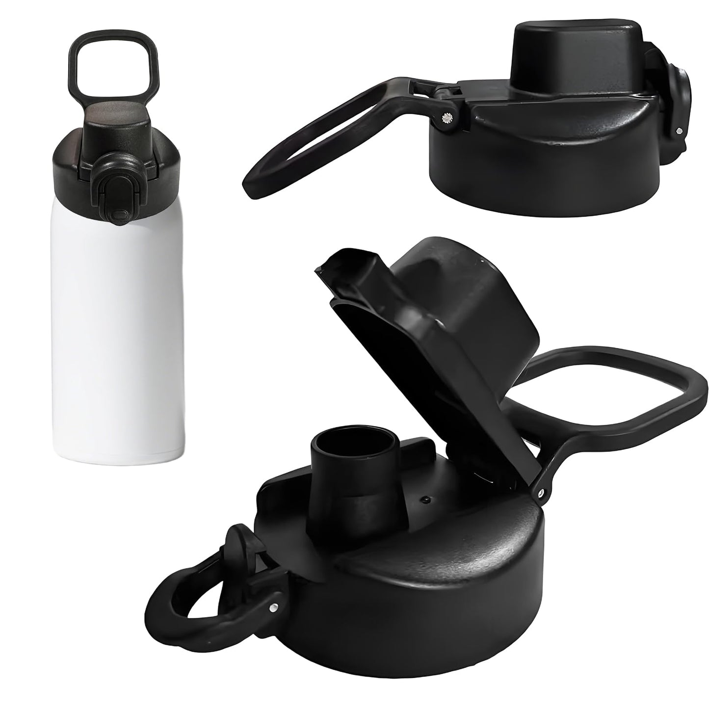 2 Pcs Replacement Auto Spout Lid For Bubba Trailblazer 24oz/32oz/40oz & Flo Kids 16oz Water Bottles, Bpa-Free,Bubba Water Bottle Lid Replacement,Portable Replacement Cap,Bubba Cup Replacement Lid