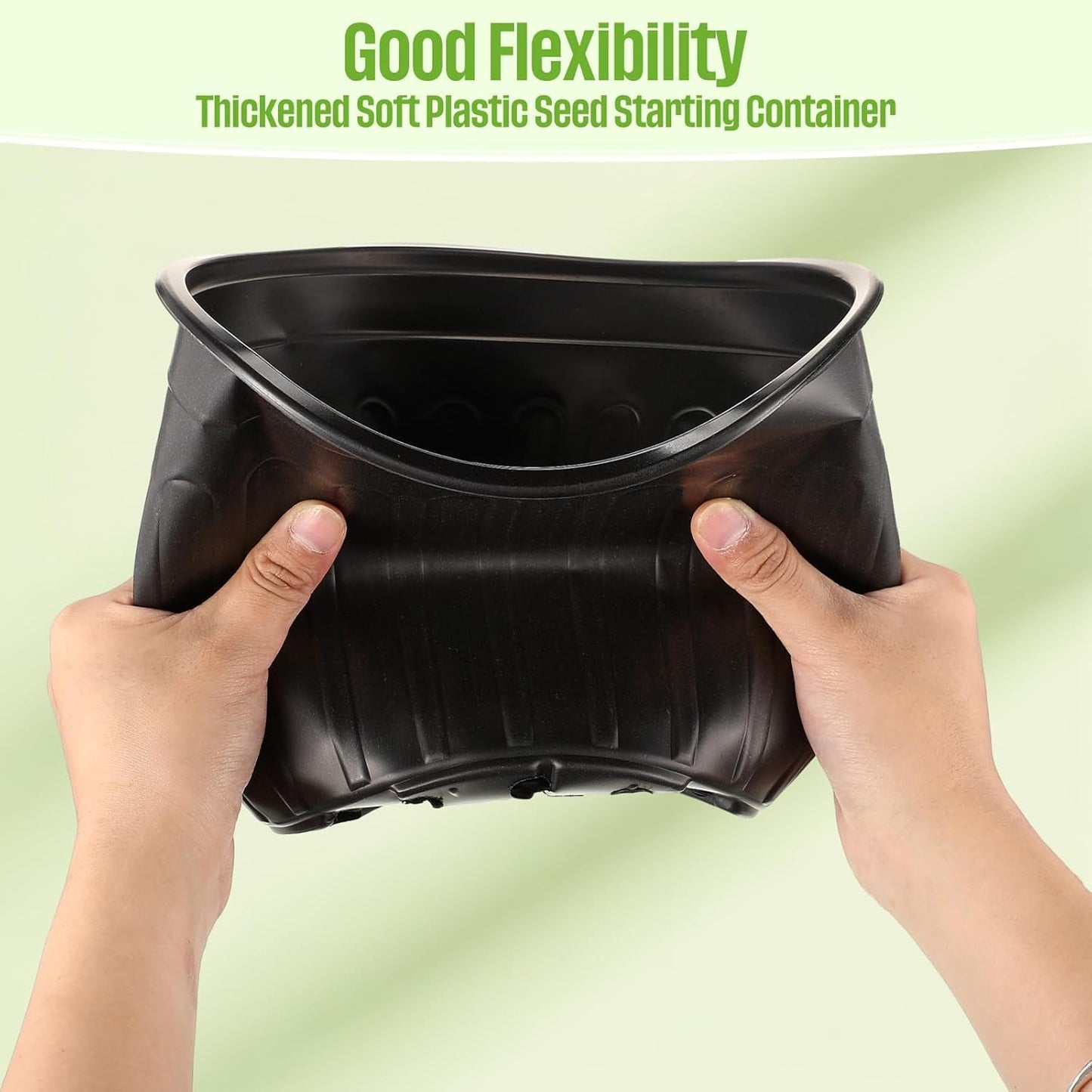 Ziliny 25 Pcs 2 Gallon Plant Nursery Pots Bulk Plastic Planter Flexible Flower Seedlings Pot with Drainage Hole Thickened Seed Starting Container for Flower Succulents Cuttings Transplanting