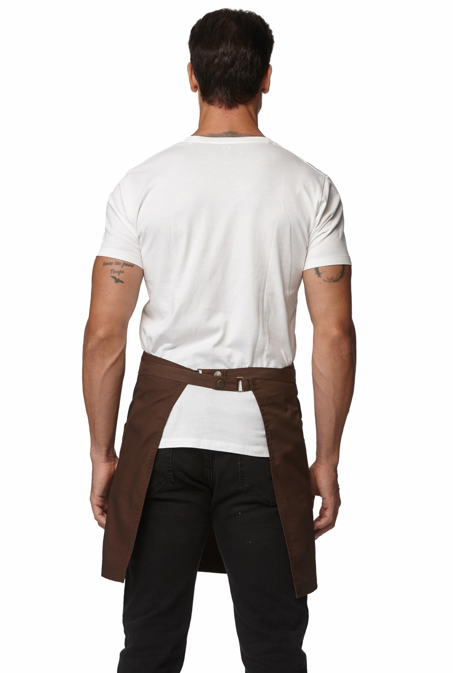 Guolamy Unisex Waist Apron Half Bistro Apron Server Aprons with Pockets Waterproof 4251BY(Coffee,1Pack