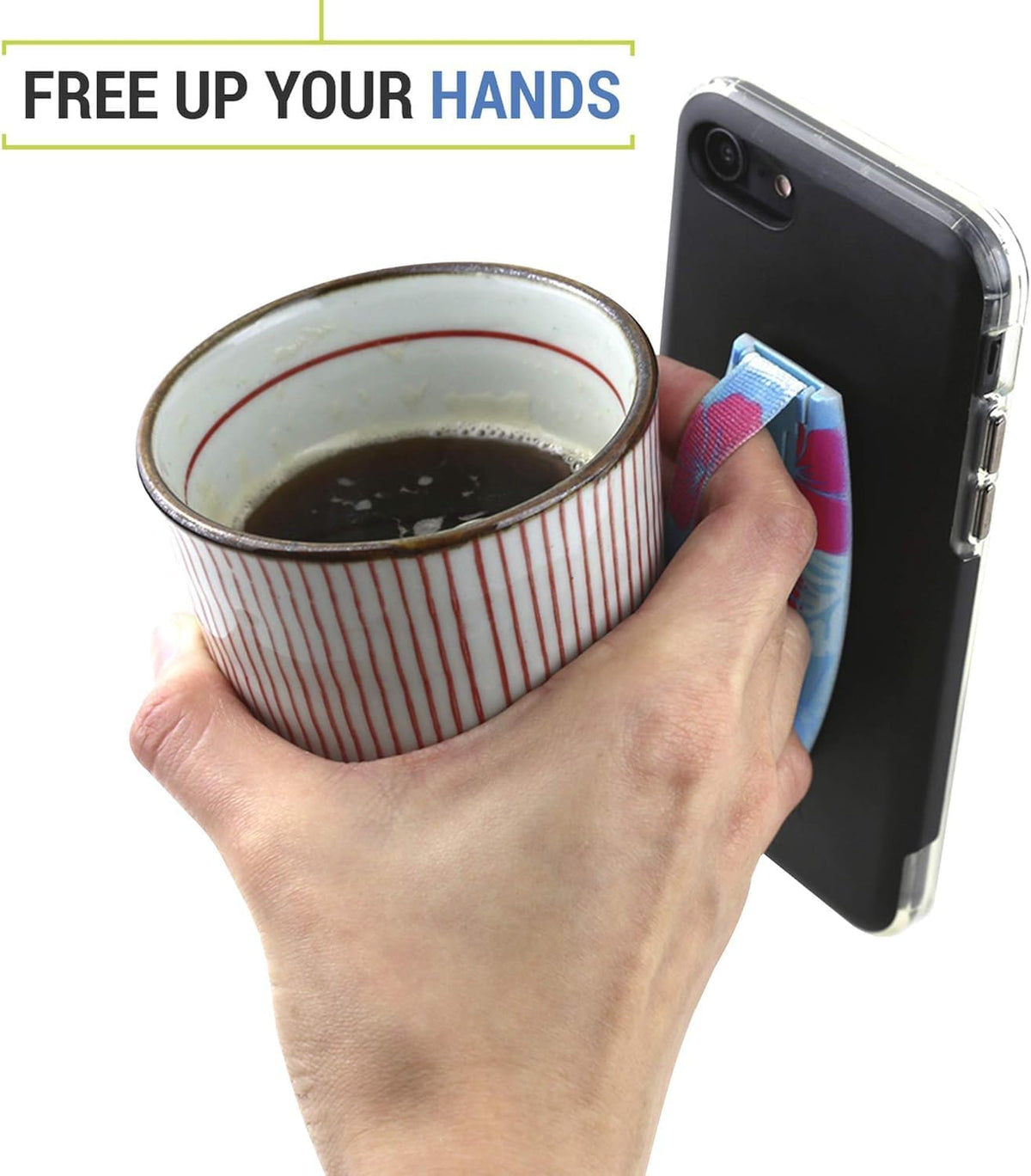 Gear Beast Universal Cell Phone Grip - Ultra Slim Elastic Finger Holder & Phone Stand