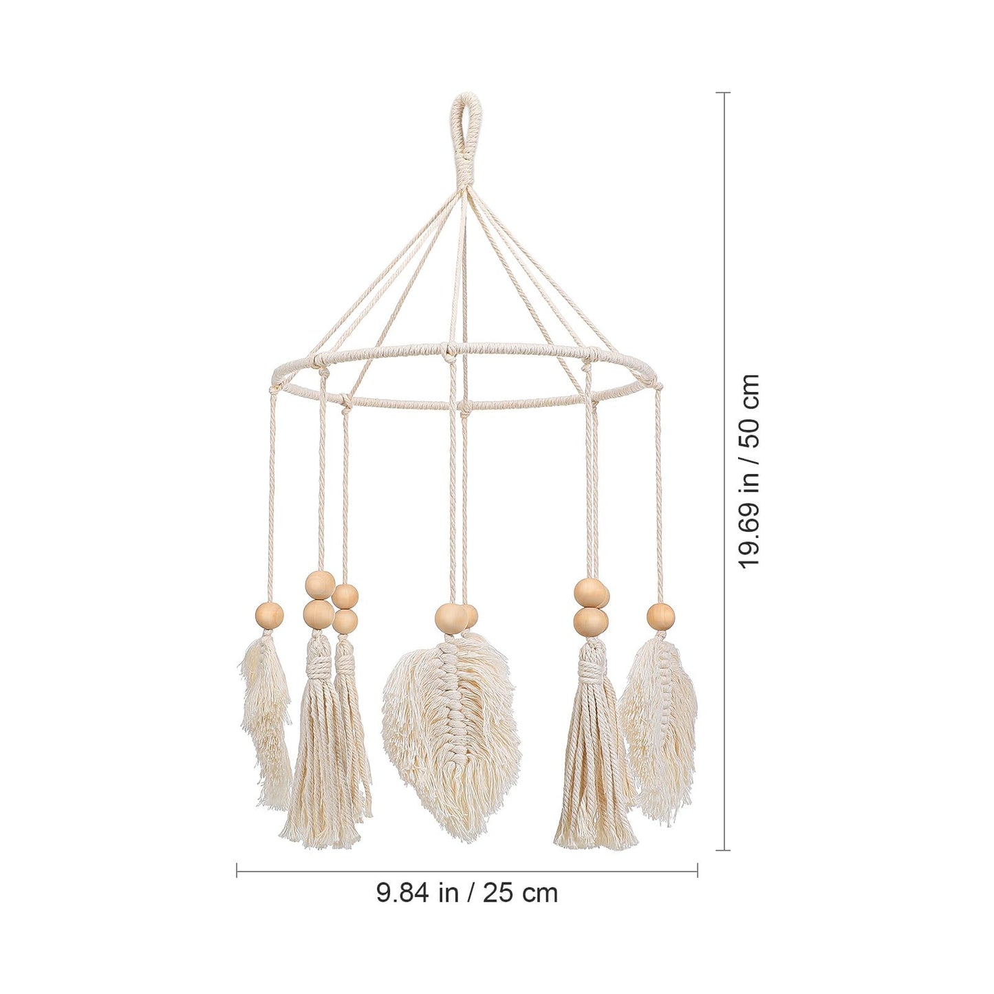 Boho Crib Mobile Handmade Neutral Crib Mobile Nursery Decoration for Nursery Room Decor
