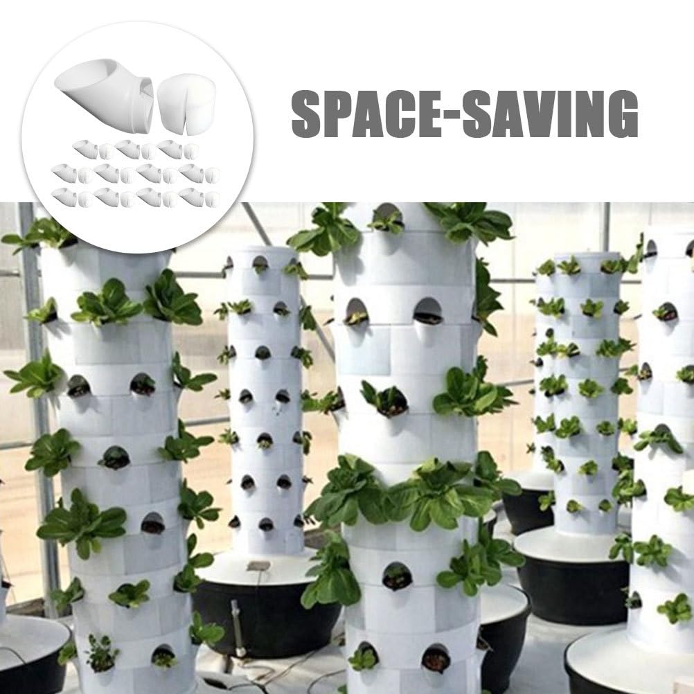 IWOWHERO Reusable Hydroponic Plant Cups with Sponges for Vertical Hydroponics Tower System Soilless Garden Containers for Growing Vegetables and Orchids 12-Pack 2.83X1.49X1.49In