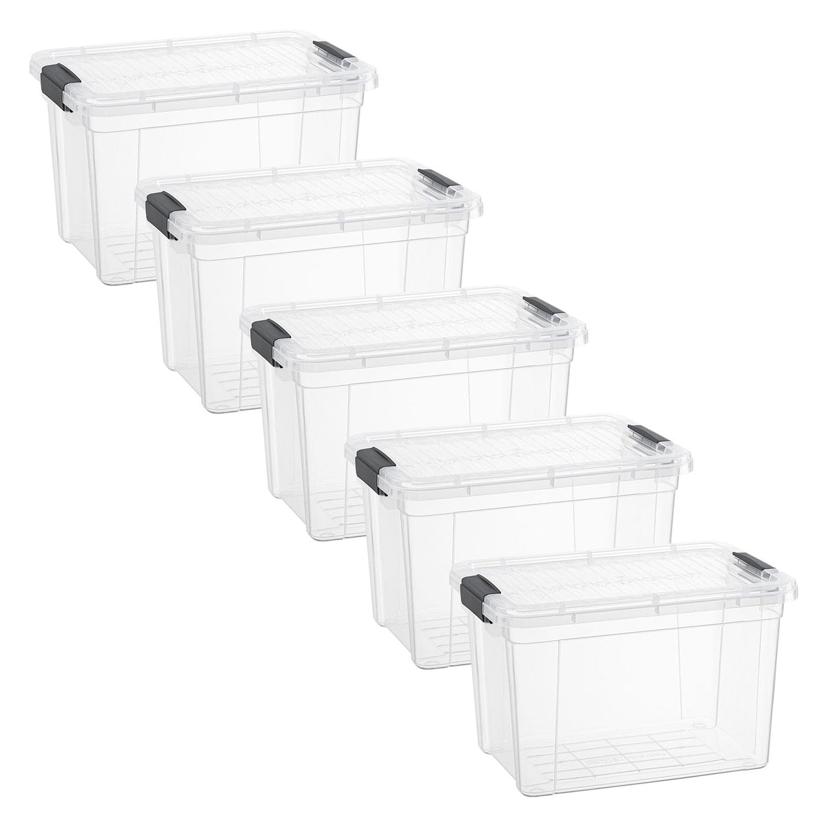 8.7 Quart Clear Plastic Storage Boxes with Lids (5 Count)