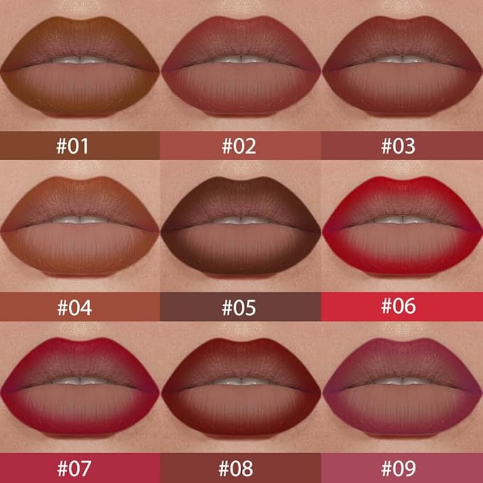 3Pcs Gradient Matte Lipstick Crayon Lip Liner pencil, Flawless Contour Gradual Ombre Effect lip Pencil, Lipstick for Women Long Lasting Waterproof Smudge Proof Lipstick Pencil 01#+05#+08#