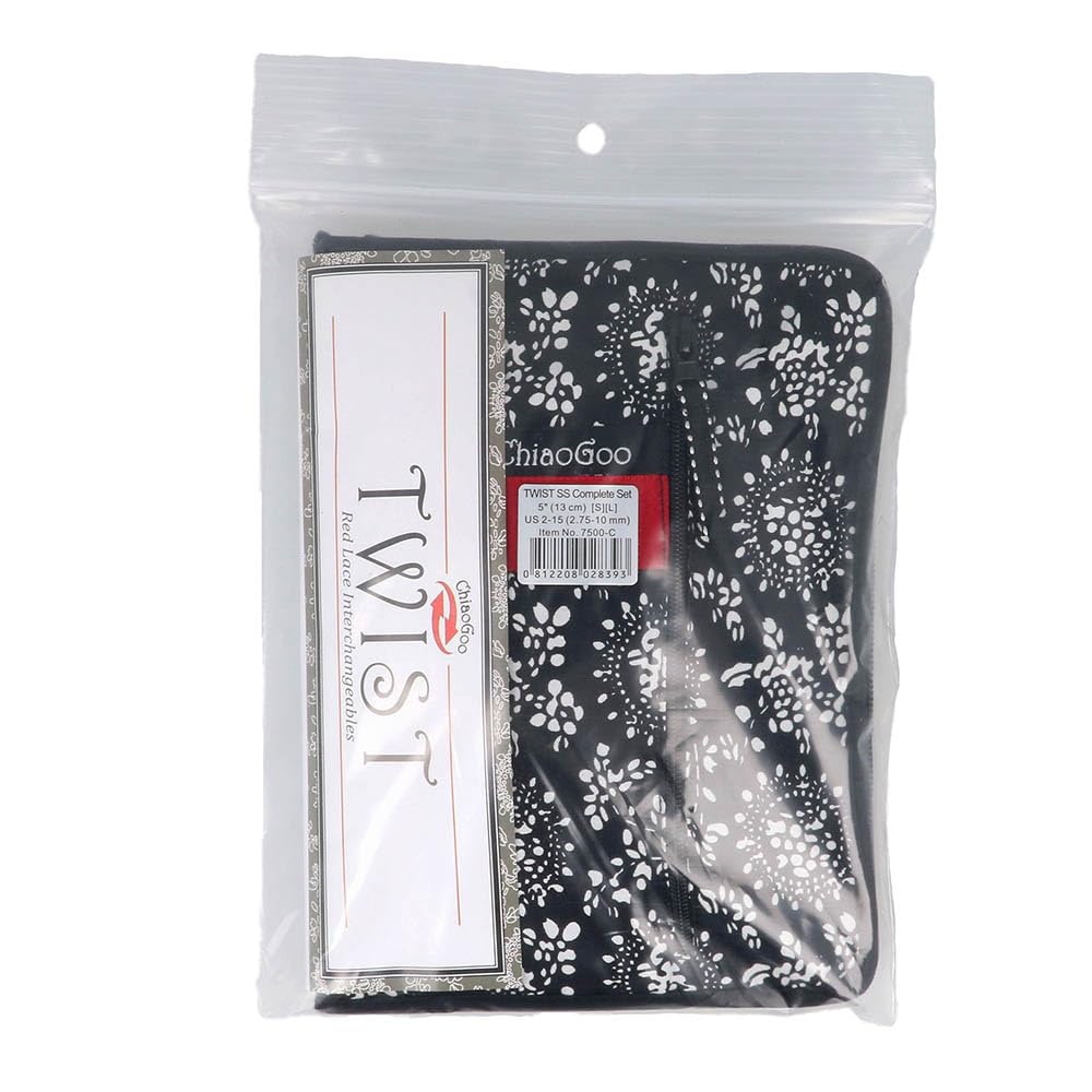 ChiaoGoo Twist SS Complete Set, 4-inch (10 cm) [S][L], US 2-15 (2.75-10 mm)