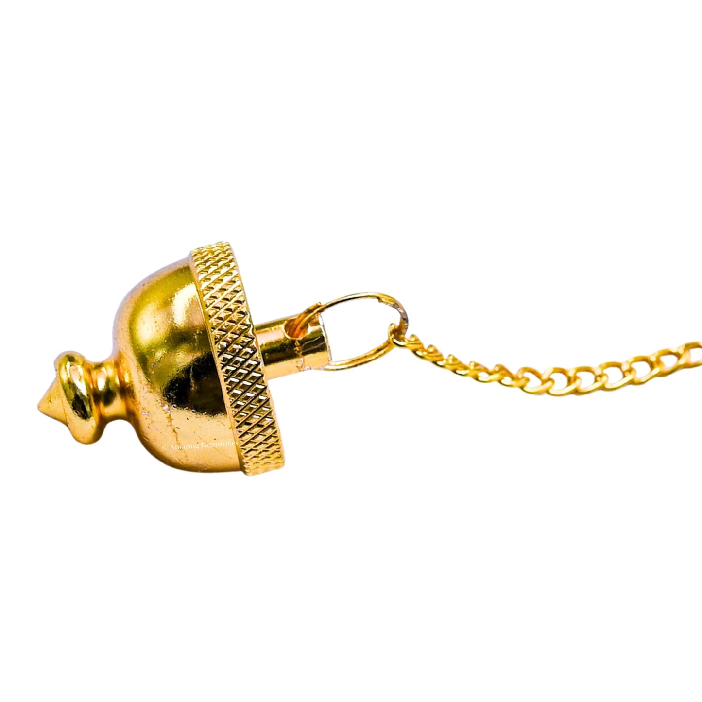 Amazing Gemstone Healing Metal Pendulums for Divination, Gold Dome Pot Chamber Steel Copper Pendulum High Energy Pendulo de Bronce Pendulos de Mesa MP116