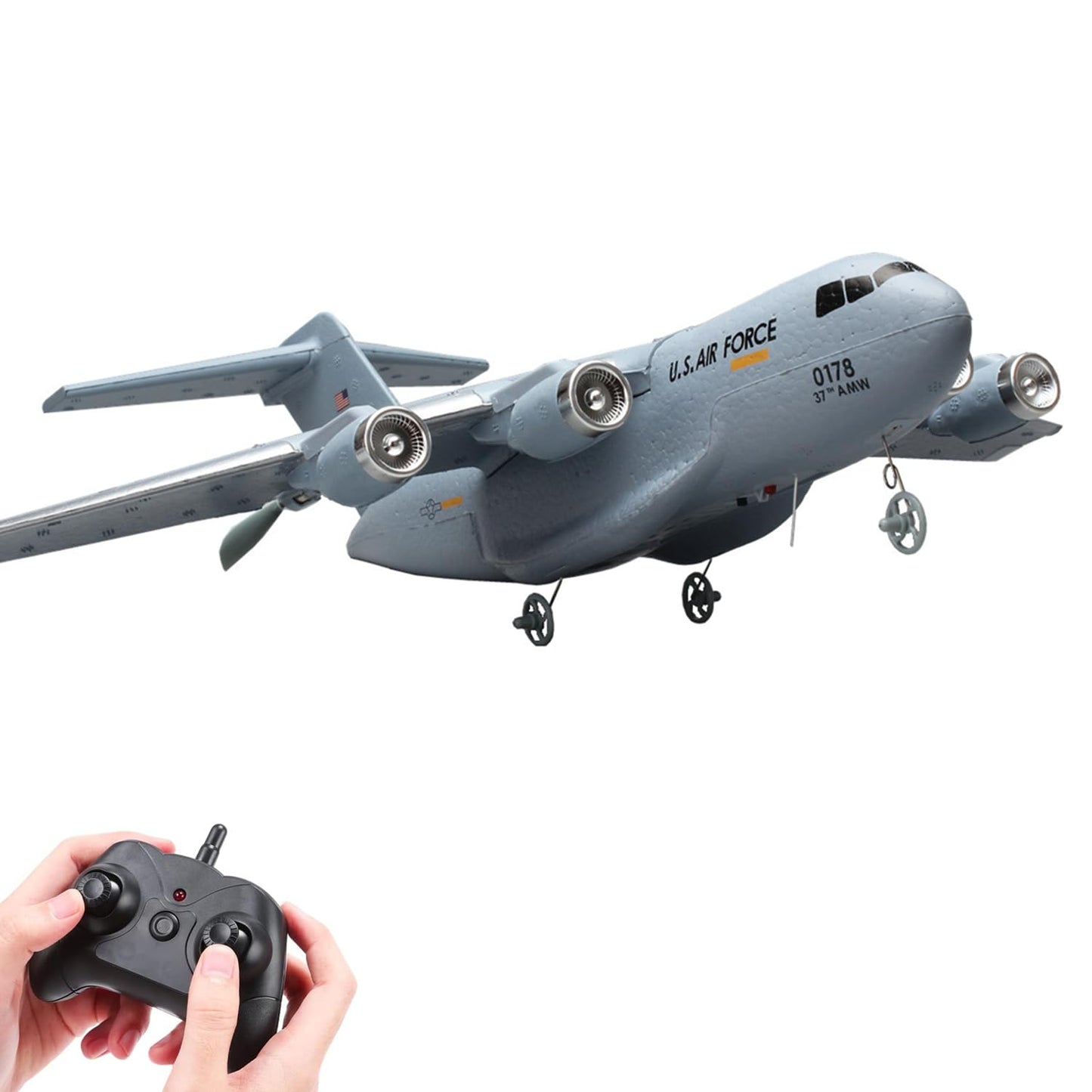 RC Plane,2 Channels Remote Control Airplane RTF,RC Airplane C-17,Remote Control Plane for Kids Adults Beginner (2CH)