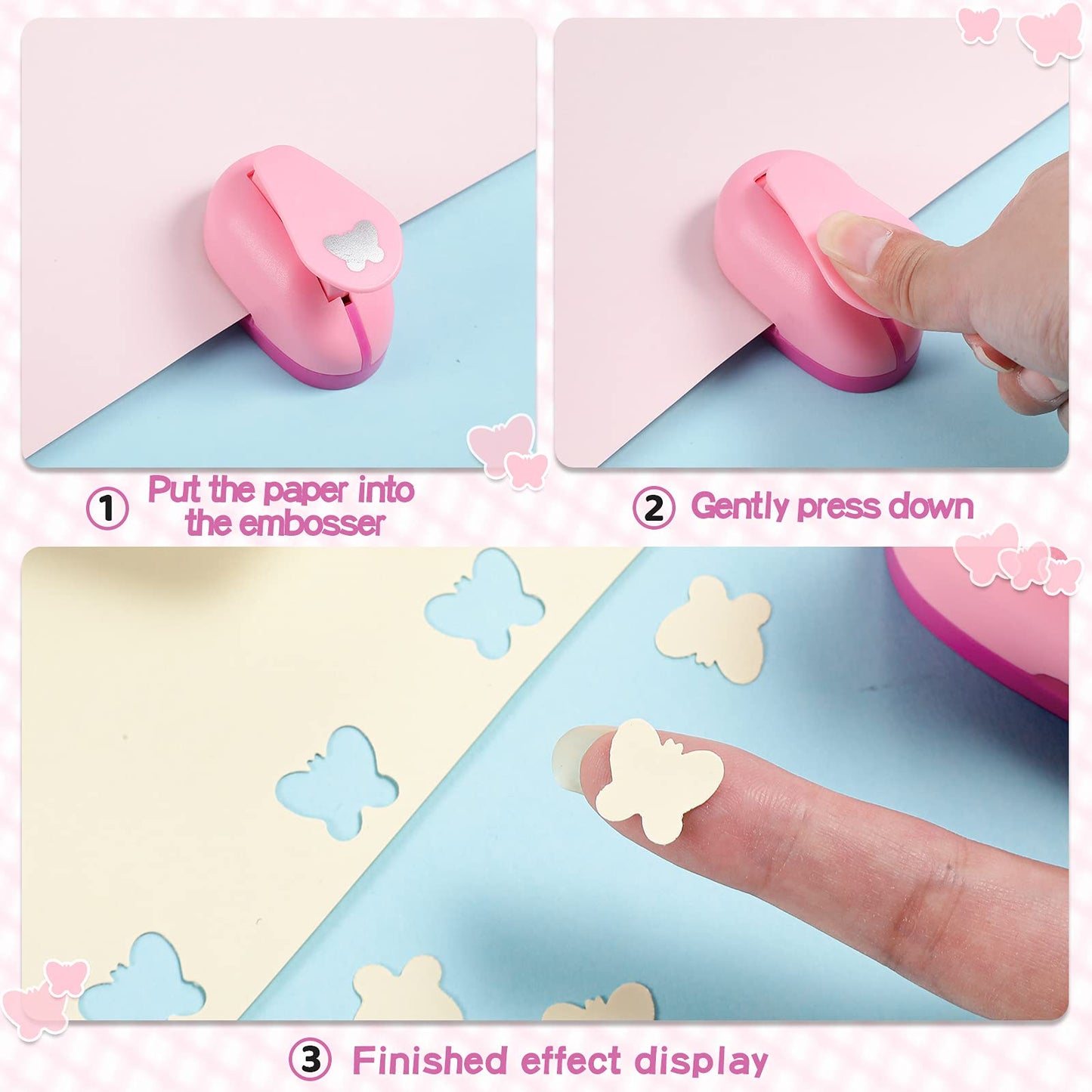 Outus 10 Pieces Craft Hole Punch Mini Craft Paper Punch Single Crafting Scrapbook Shape Hole Puncher for DIY, Scrapbook, Cards, Handmade Project, 10 Shapes