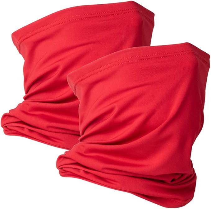 VULKIT 2 Pack Neck Gaiter Face Mask Scarf Reusable Bandanas Tube UV Protection Balaclava Outdoor Sport for Men and Women