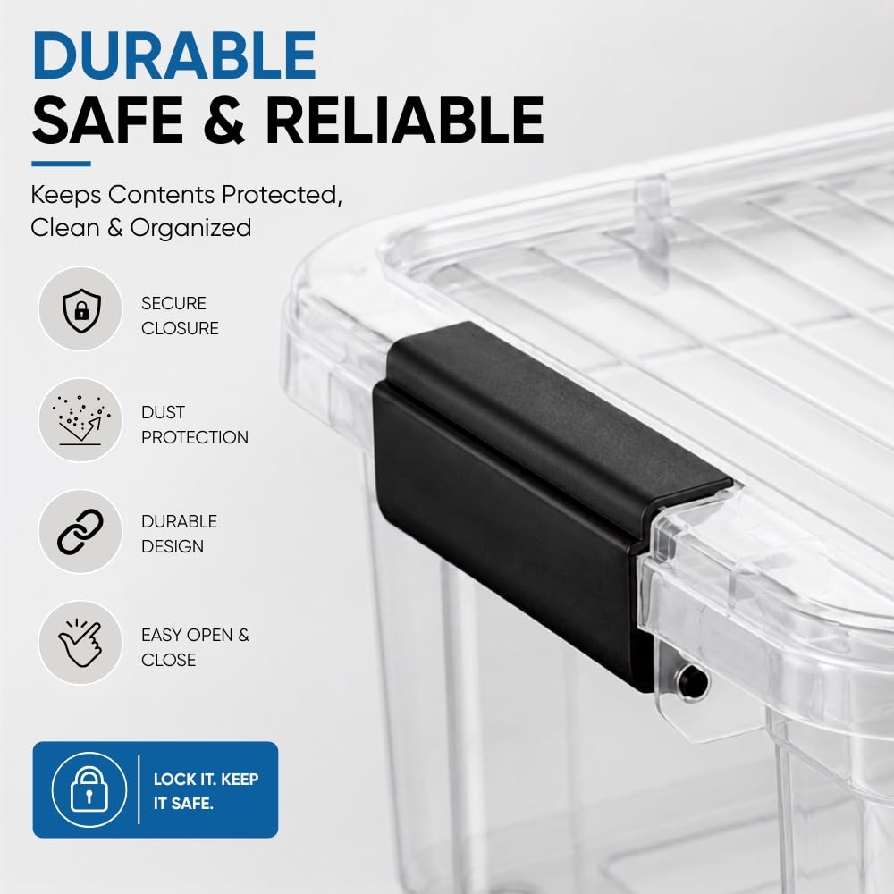 13.7 Quart Clear Plastic Storage Bin with Lid (10 Count)