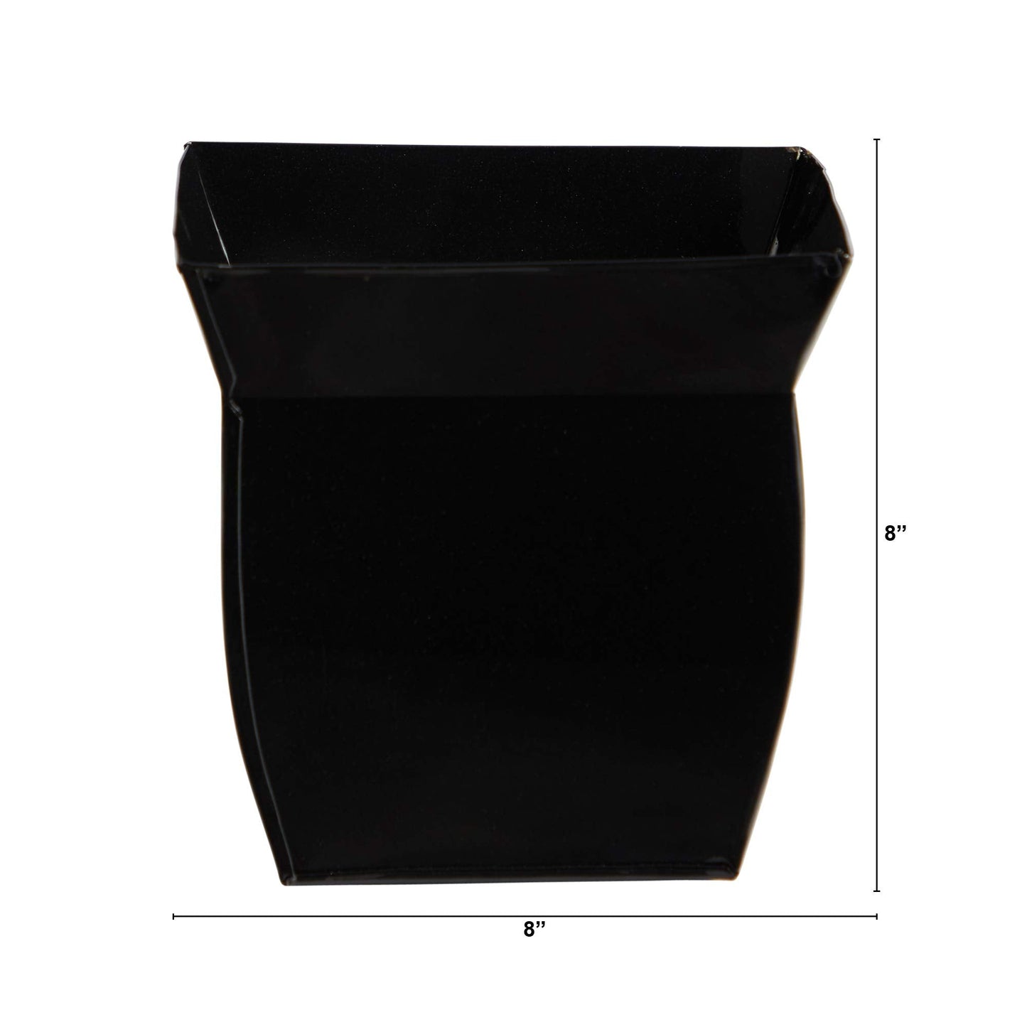 Nearly Natural 8in. Fluted Metal Square Planter
