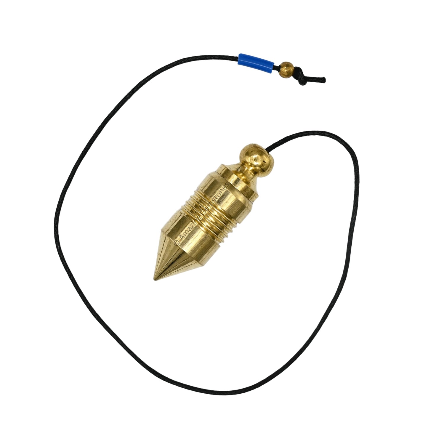 Amazing Gemstone Healing Metal Pendulums for Divination, Gold 4 Ring Cone with Plate Steel Copper Pendulum High Energy Pendulo de Bronce Pendulos de Mesa MP85