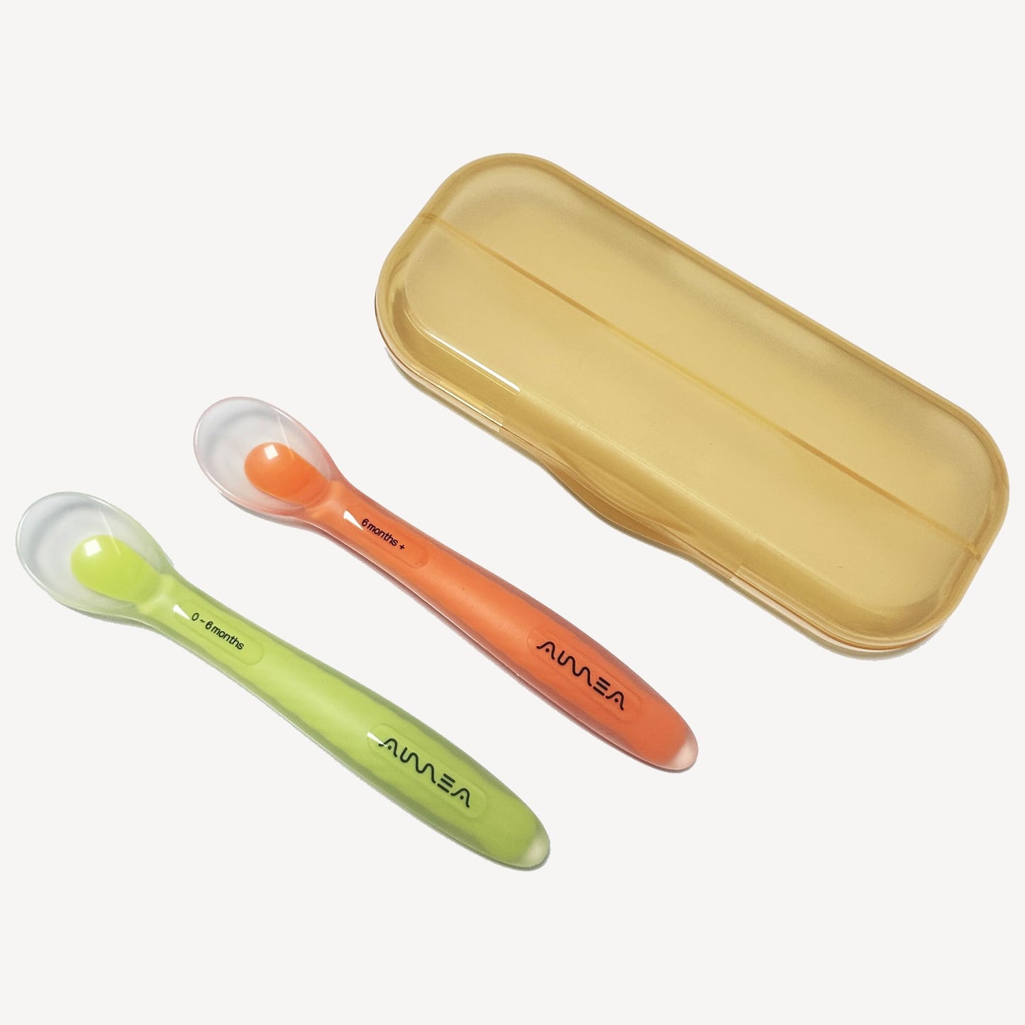 Aurrea Baby teethers for Babies 3-6 Months with Baby Spoons The First Stage Feeding, Foods Spoon Set with Travel Case