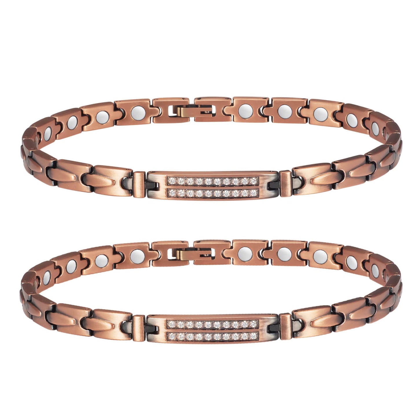 MagVIVACE Copper Ankle Bracelet for Women, Pure Copper Magnetic Anklet with Magnet(9.45 inch) (2)