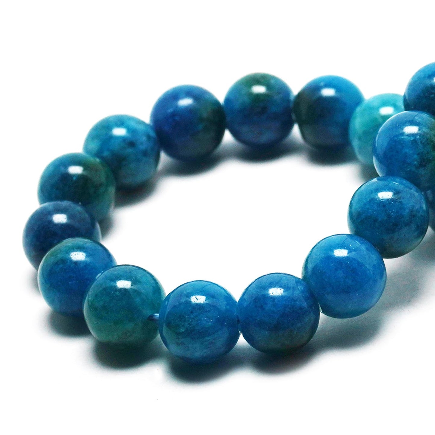 DIQIO Natural Stone Beads Gemstone Beads for Jewelry Making - 6mm Blue Ppatite Beads for Bracelets, Semi Precious Jade Round Beads(58-60pcs, 6mm, Blue Ppatite)