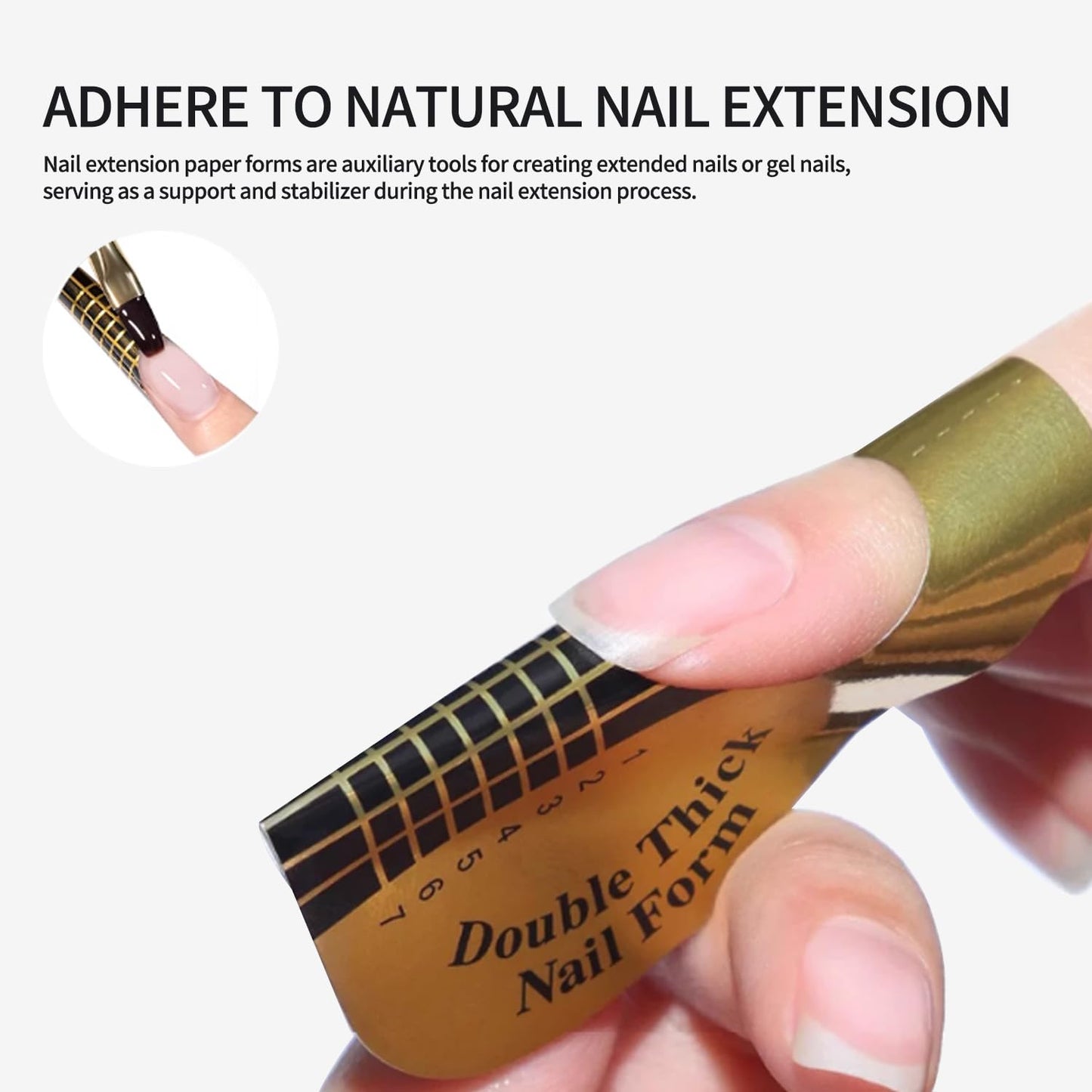 Nail Forms for Builder Gel 200pcs Nail Extension Forms Beautiful for DIY at Home Nail Forms for Acrylic Nails Create Long Lasting Gel Extensions Professional Nail Art Supplies