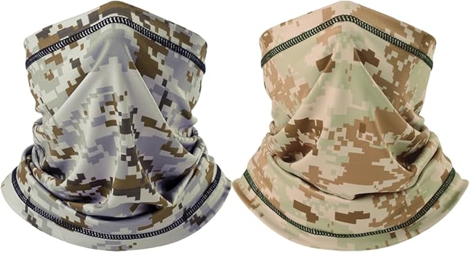 UV Protection Cooling Neck Gaiter Face Mask Scarf for Men - Windproof Neck Cover Bandana Neck Warmer Mask