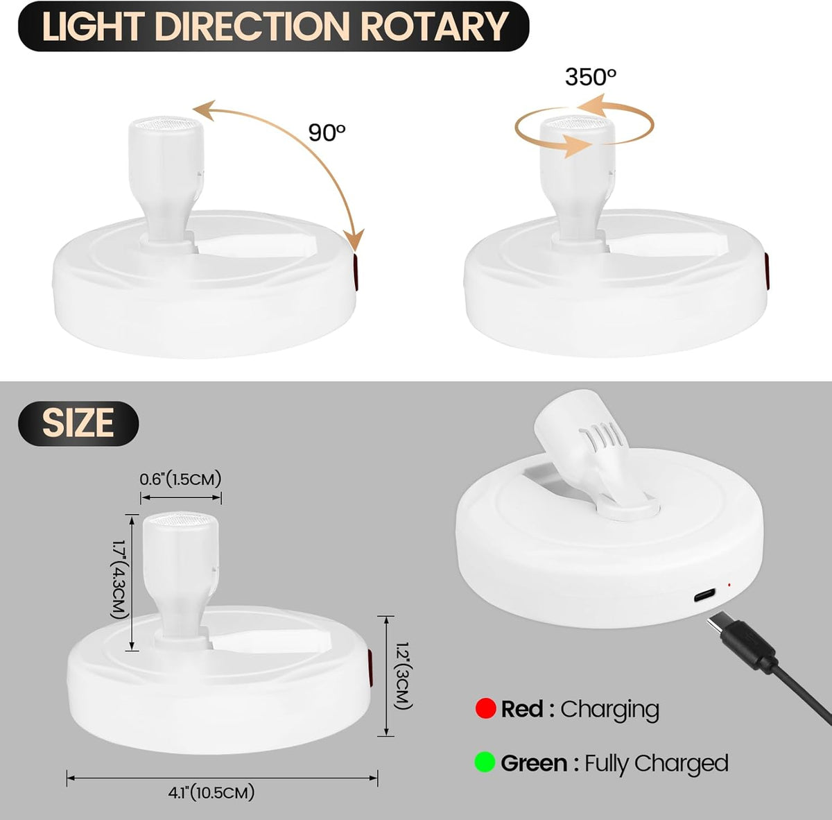 Cordless Spotlight Battery Powered, Plant Spot Light Indoor, Rechargeable Picture Lights with Remote, LED Accent Lighting, Dimmable Uplight for Tree Dartboard Decor Painting Art Photo