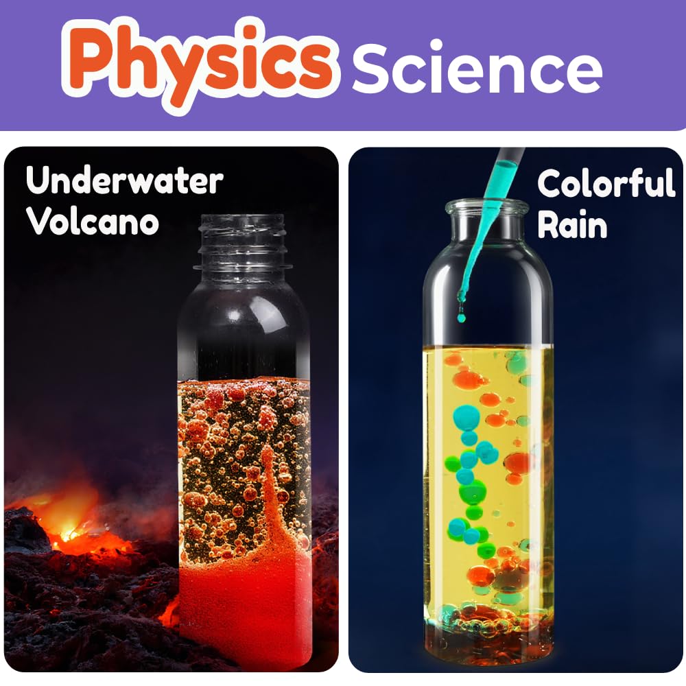 Benben 80 Experiments, Science Kit for Kids Ages 6 7 8 9 10 11 12 13 14, Earth Chemistry Physics Set, Volcano STEM Educational Toy, Birthday Gift for Boys Girls