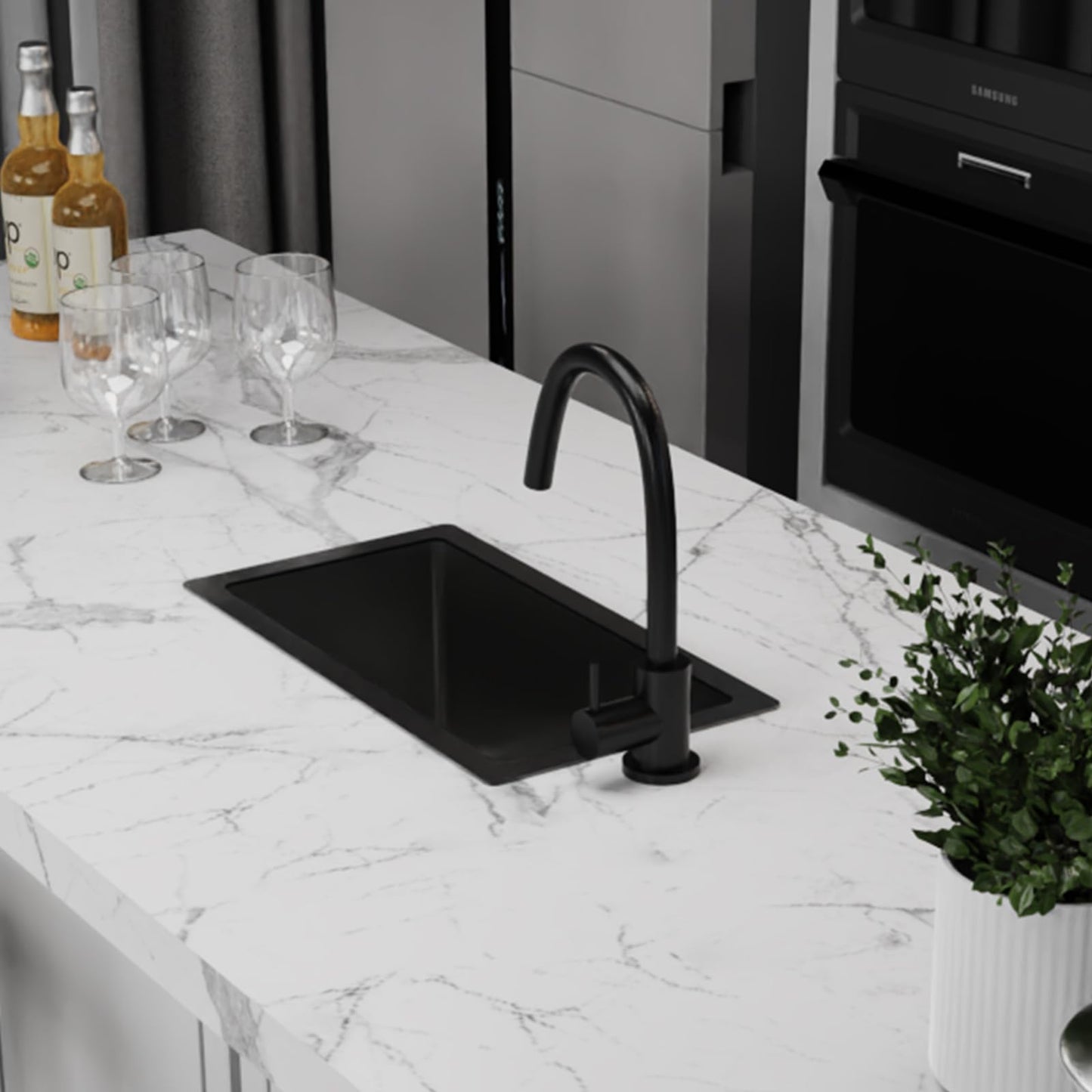 Black Kitchen And Bar Sink,10x18 Inch Stainless Steel Drop In Single Bowl Undermount RV Prep Small Kitchen&Bar Sink Ideal Choice For Small Space Come With Bottom Grid,Soap Mat And Drain Assembly