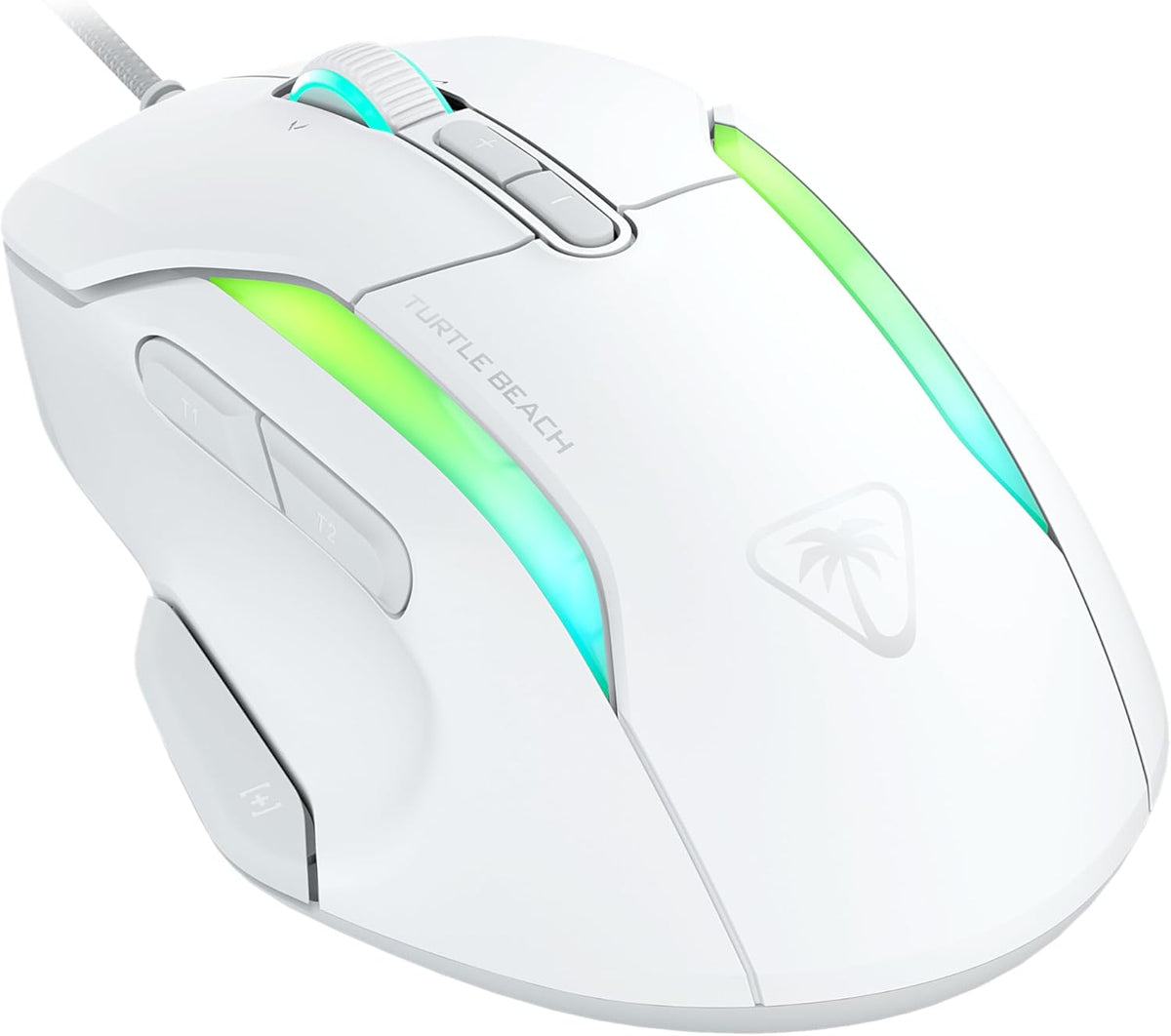 Turtle Beach Kone II – Wired Ergonomic RGB Gaming Mouse, 26K DPI Optical Sensor, 100M Click Life Optical Switches, 23 Customizable Inputs, 4D Scroll Wheel, Pure PTFE Glides - Arctic White