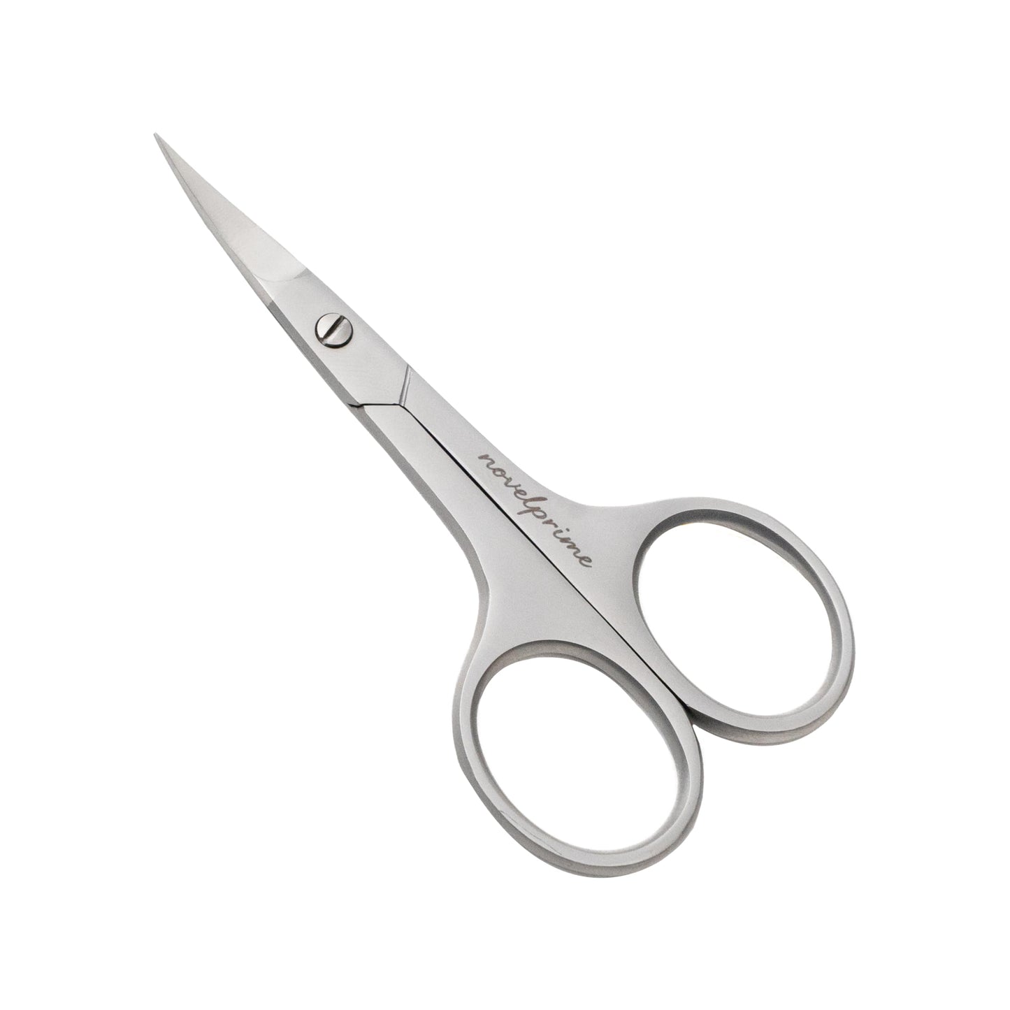 Novel Prime| Stainless Steel Cuticle Scissor with Extra Fine Curved Blade| Nail Scissors for Precise Pointed Tips| Manicure Scissors for Grooming and Eyebrows with Premium Leather Pouch (1 Count)