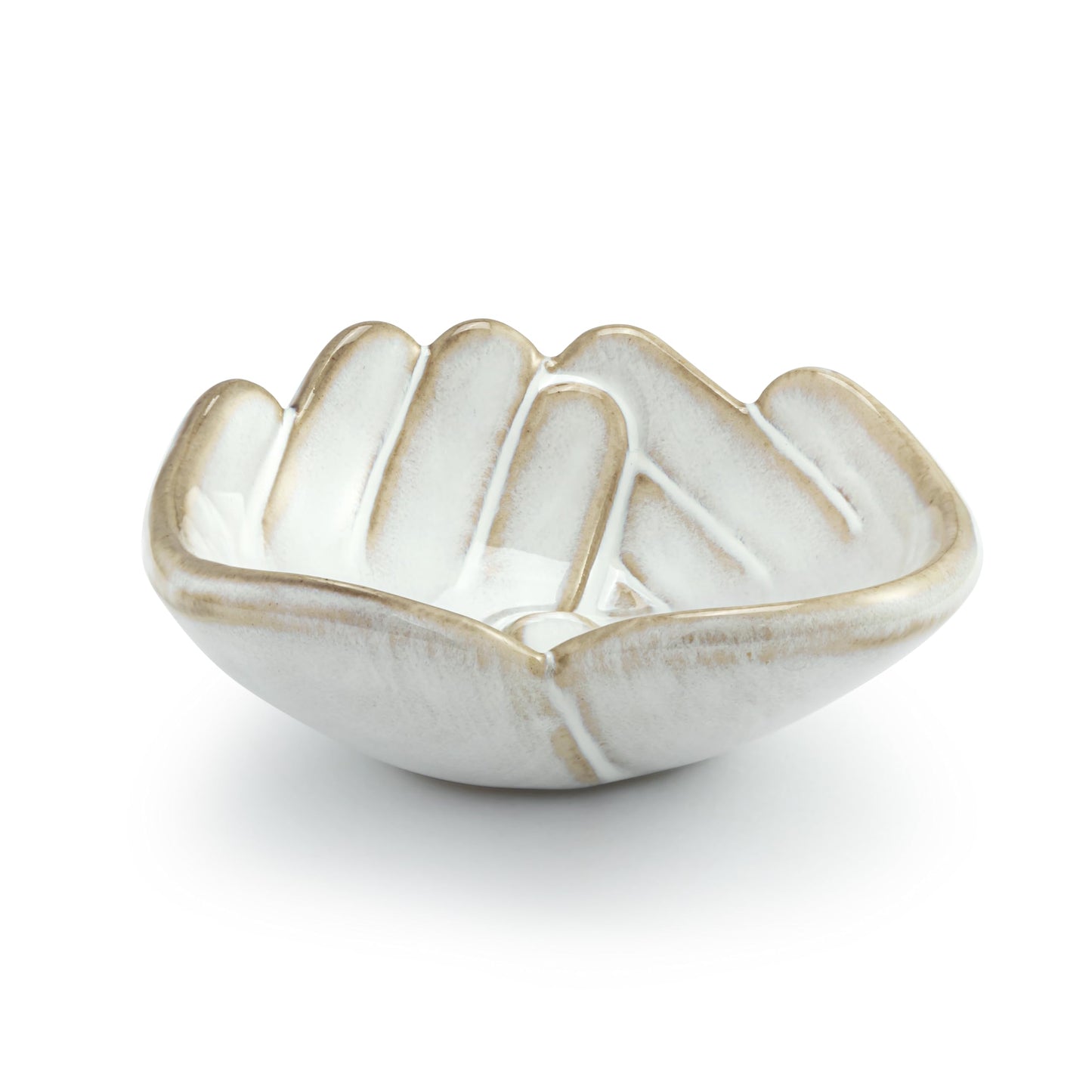 DEMDACO Hand in Hand Collection Together White Novelty 2 x 4 Stoneware Jewelry Catch-All Organizer Ring Holder & Small Keepsake Trinket Tray