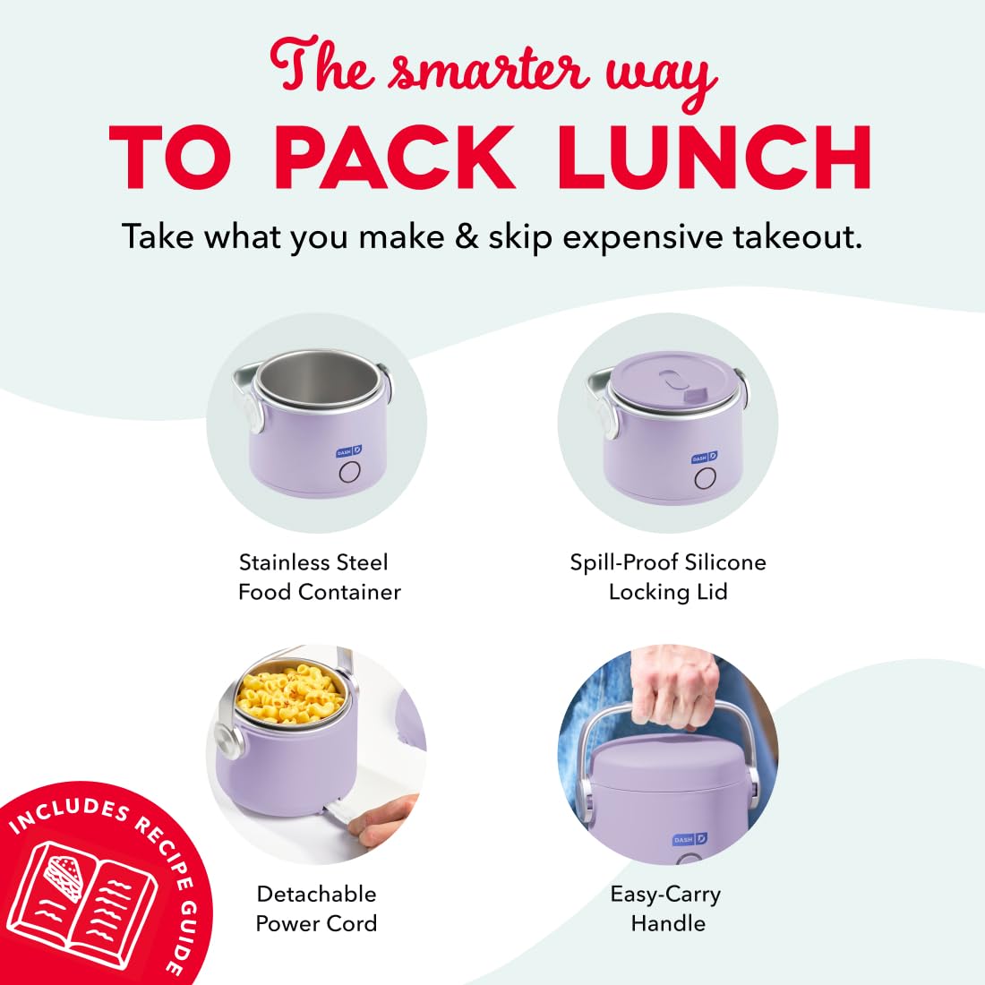 DASH Hot2Go™ Personal Food Warmer (20 Ounces) - Lavender