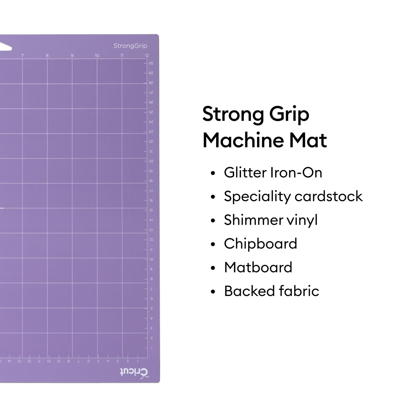 Cricut StrongGrip Cricut Cutting Mat 12in x 12in, Craft Mat for Cricut Maker & Explore, Use with Heavyweight Materials - Specialty Cardstock, Matboard & More, Reusable, Clear Protective Film (3 Count)