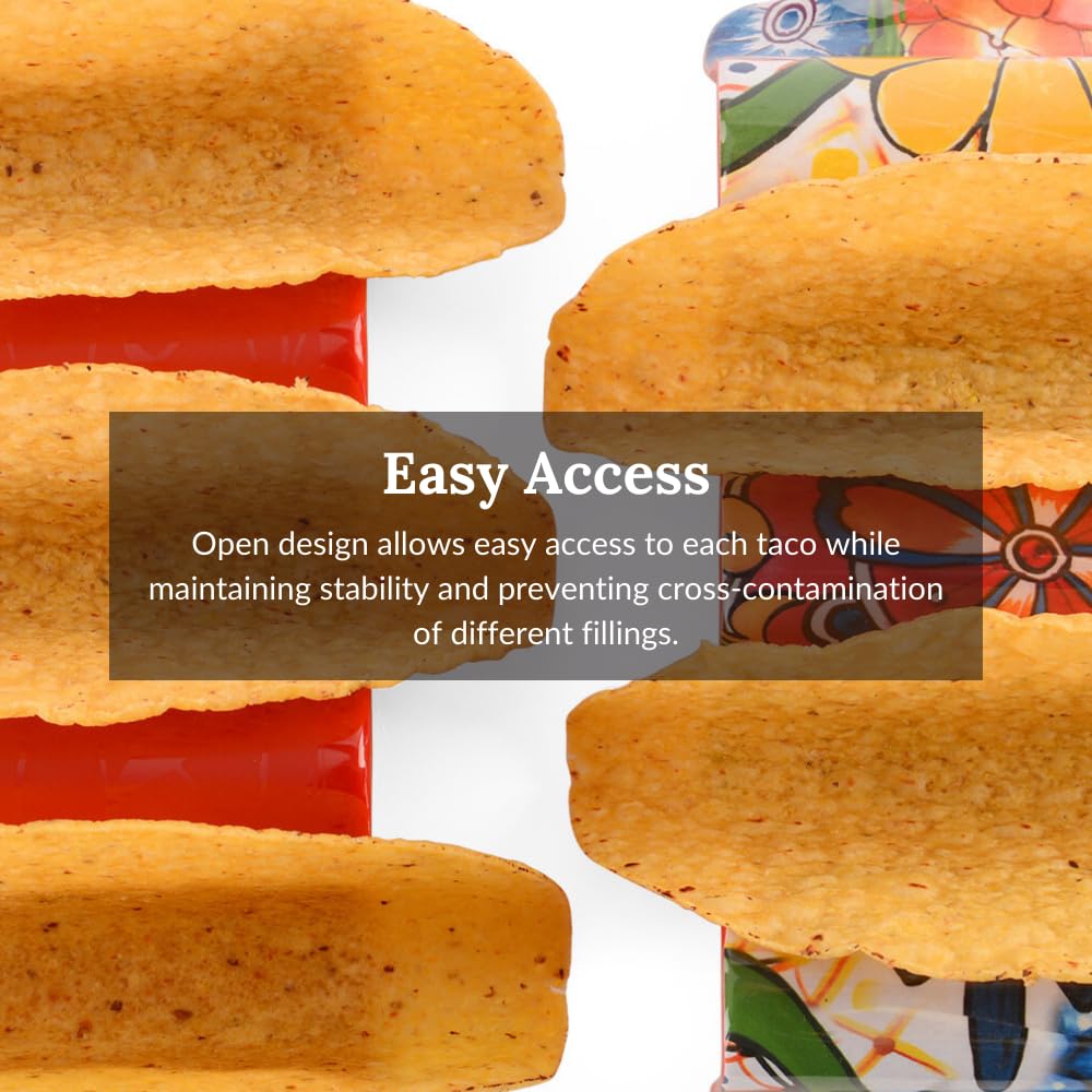 Prepara Multiple Taco Holder, Yellow, Holds 3 Tacos